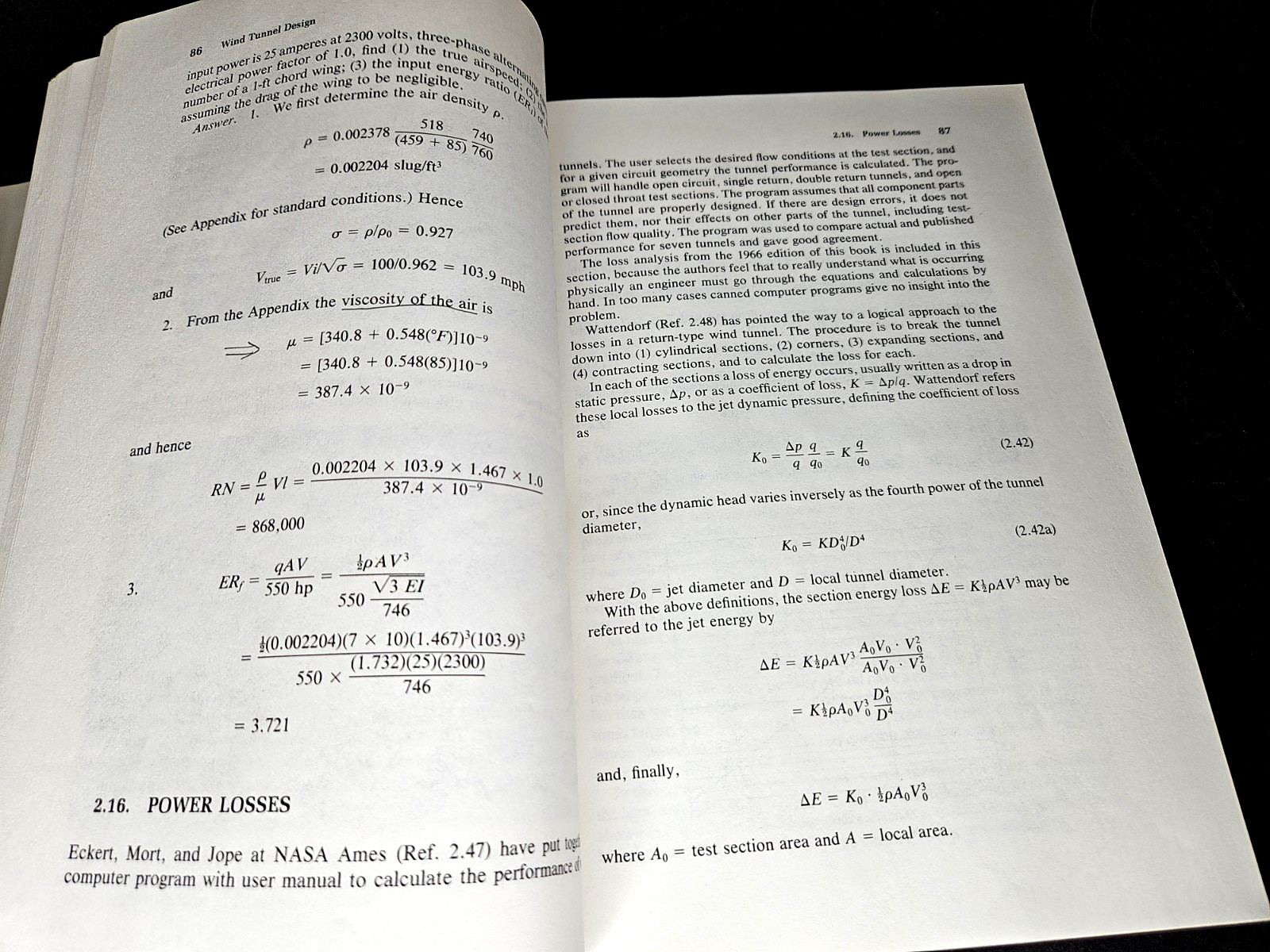 Low-Speed WIND TUNNEL TESTING, 2nd Ed by Rae & Pope, 1984 Wiley HB, Design, Test