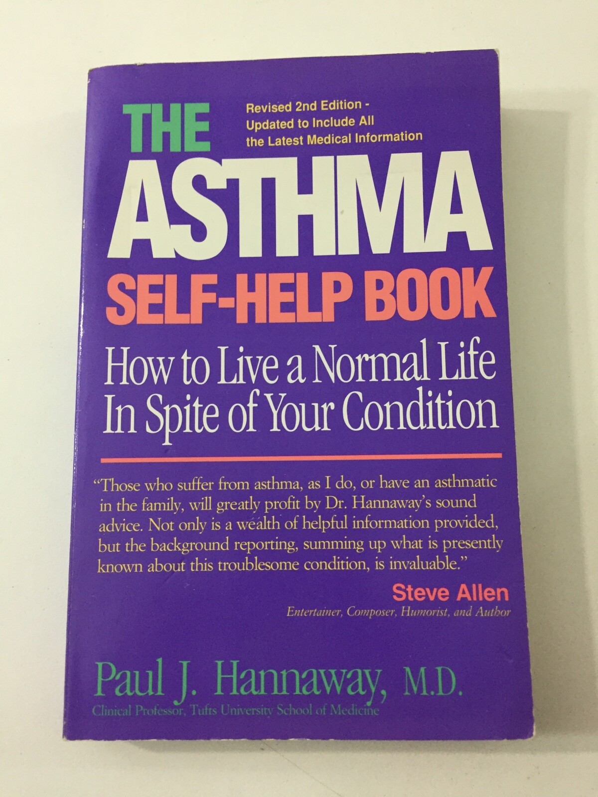 Asthma Self-Help Book – Paul J. Hannaway (1994, Paperback, Revised)