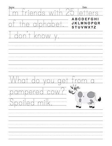 Handwriting Practice Book for Kids Ages 6-10 : Printing Workbook for Grades 1, 2