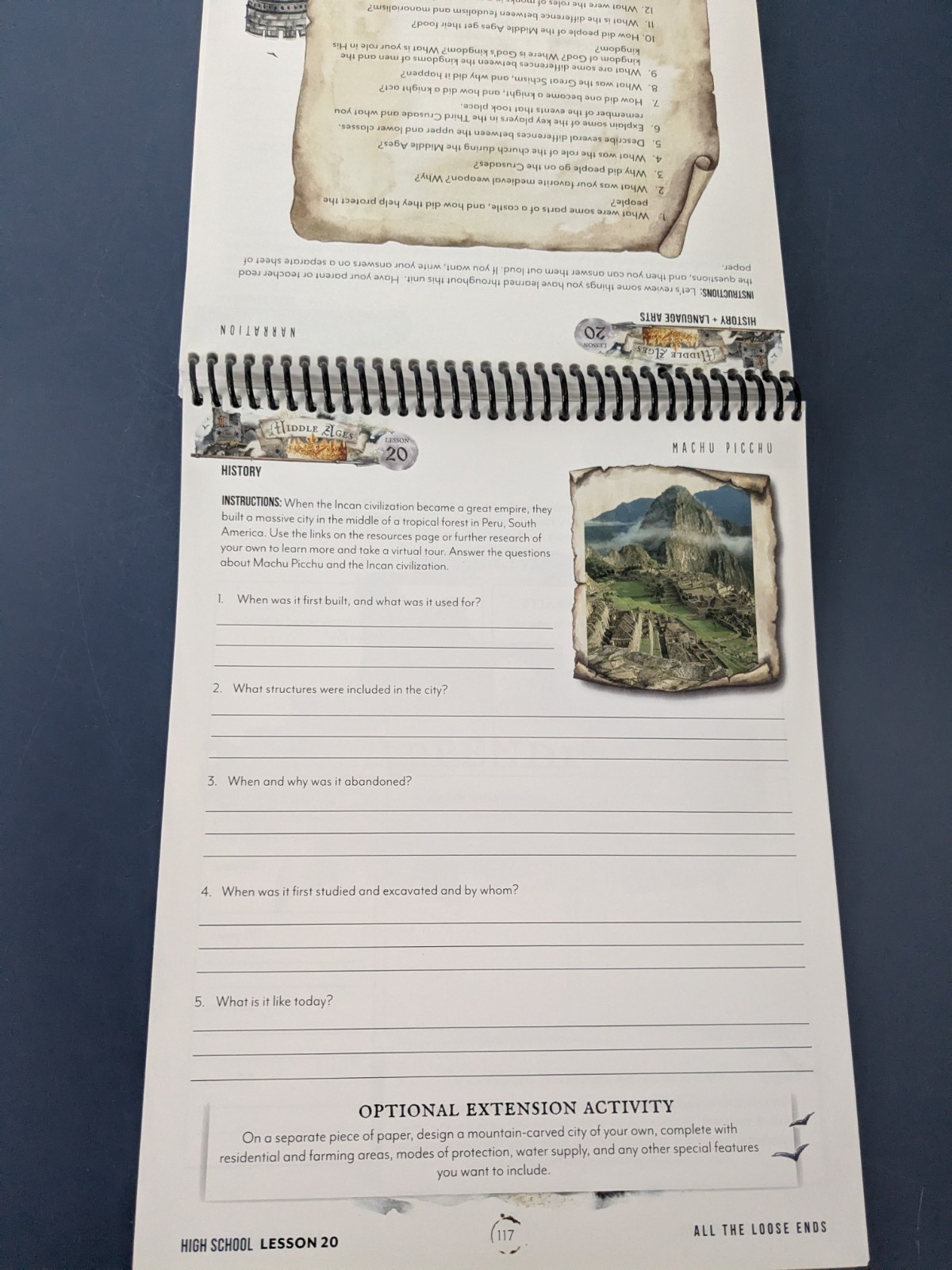 Gather Round Homeschool Curriculum – Middle Ages – High School Workbook