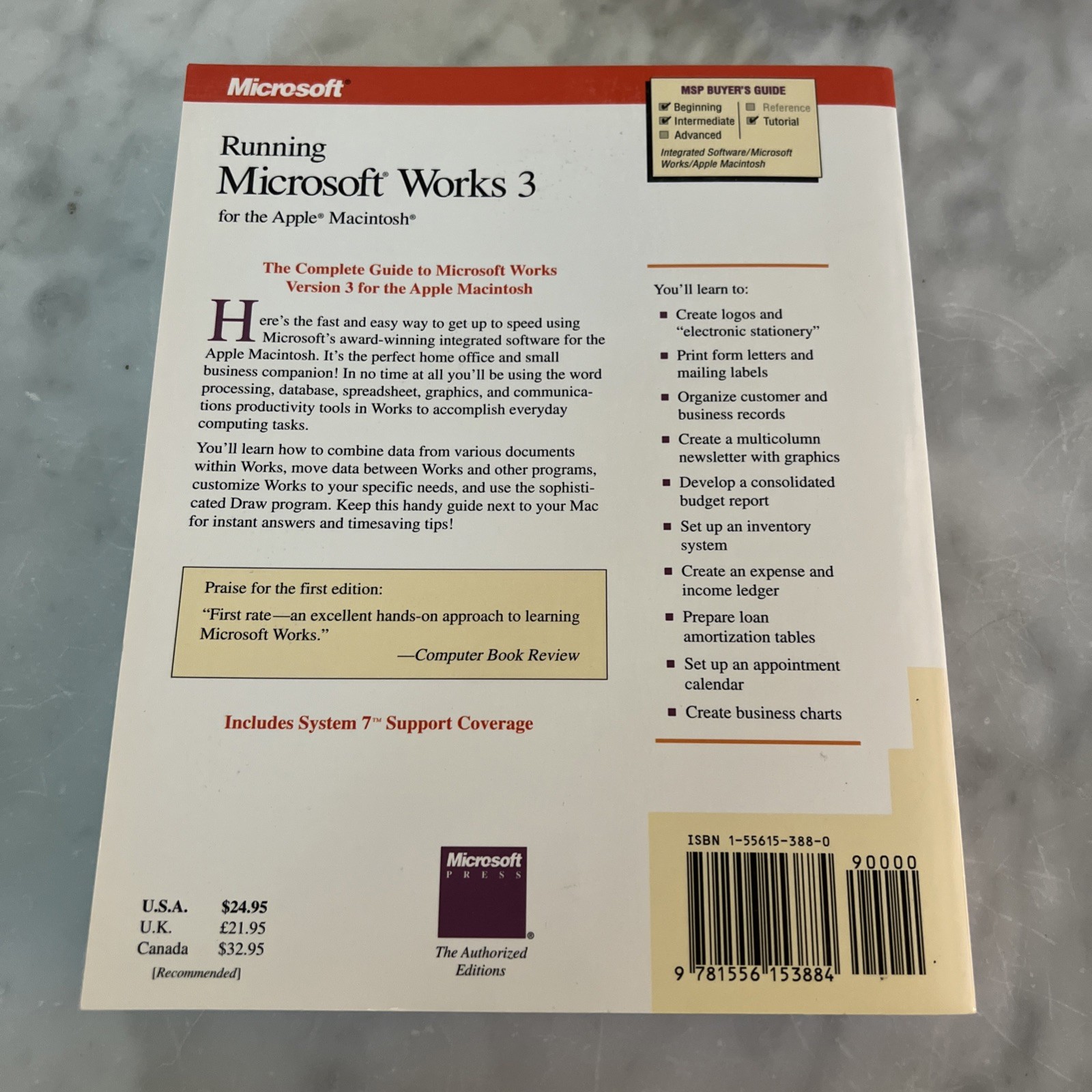 Running Microsoft Works 3 In Business Charles Rubin Authorized Edition Paperback