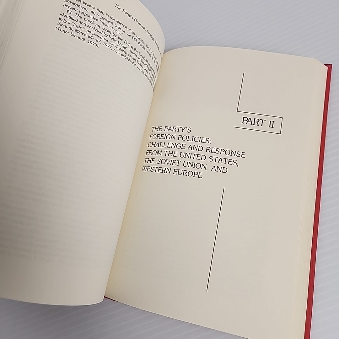 The Italian Communist Party: Yesterday, Today, & Tomorrow Serfaty Hardcover 1980