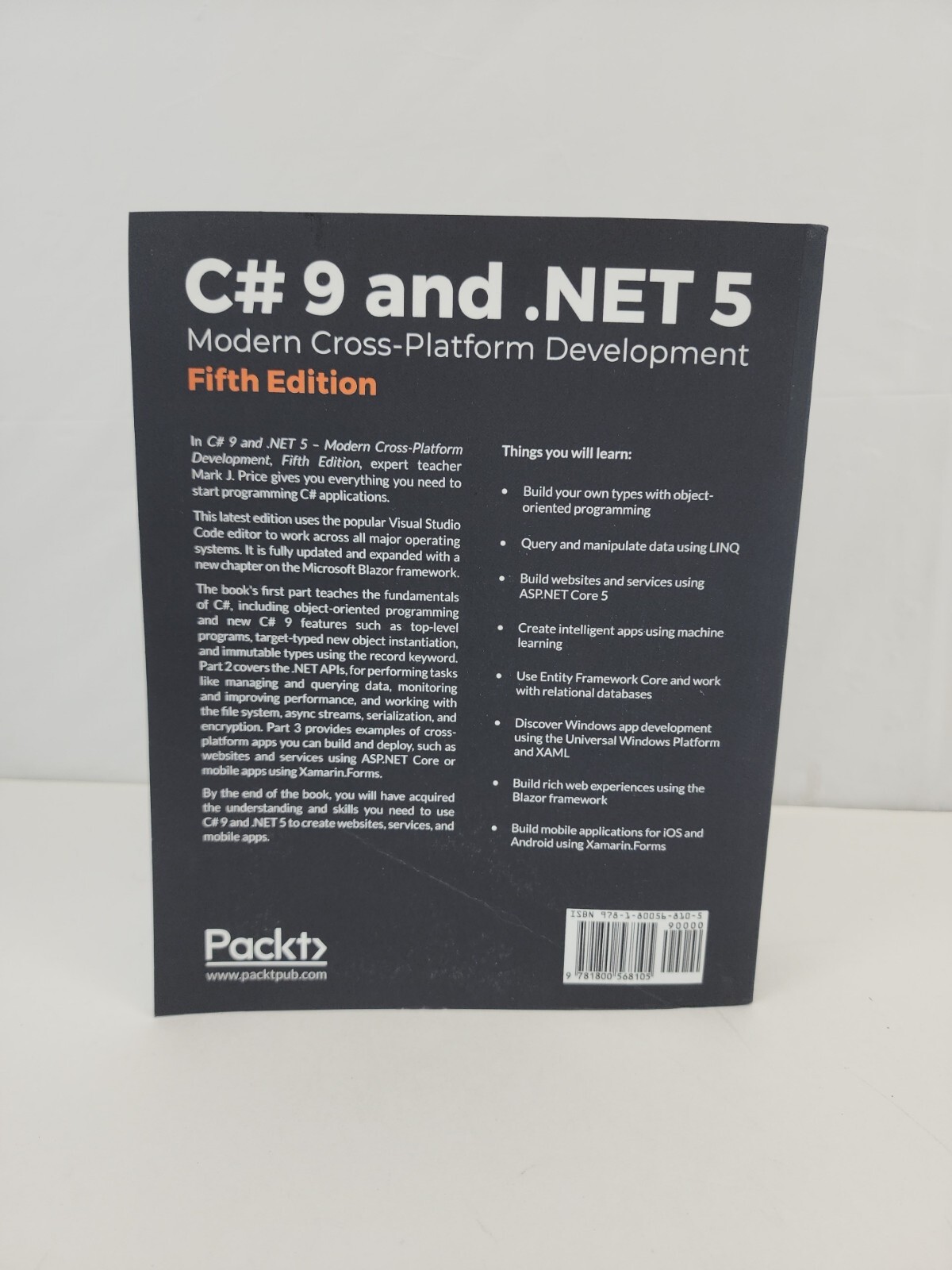 C# 9 and .NET 5 : Modern Cross-Platform Development by Mark J. Price (2020)