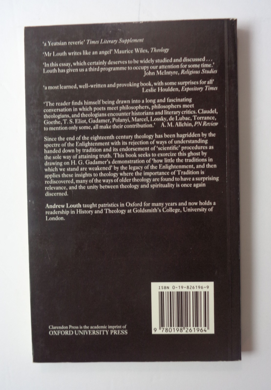 Discerning the Mystery by Andrew Louth (Paperback, 1989) Clarendon
