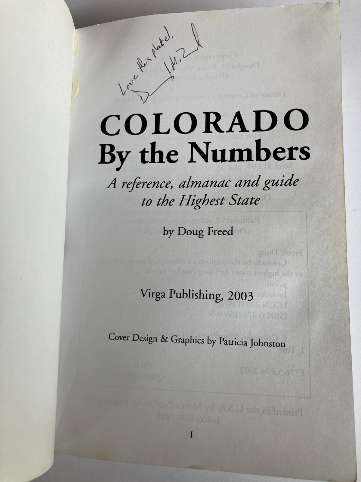Colorado by the Numbers A reference almanac guide to highest state Doug Freed CO