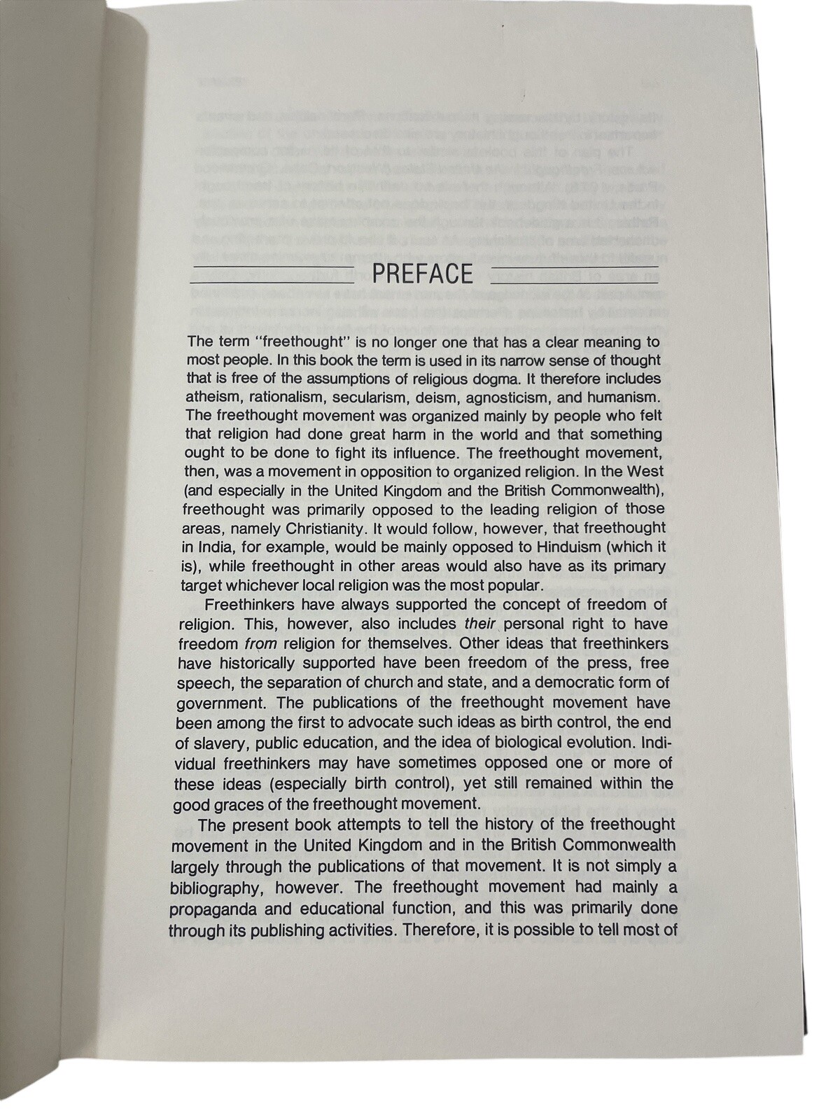 Freethought in the United Kingdom & the Commonwealth A Descriptive Bibliography