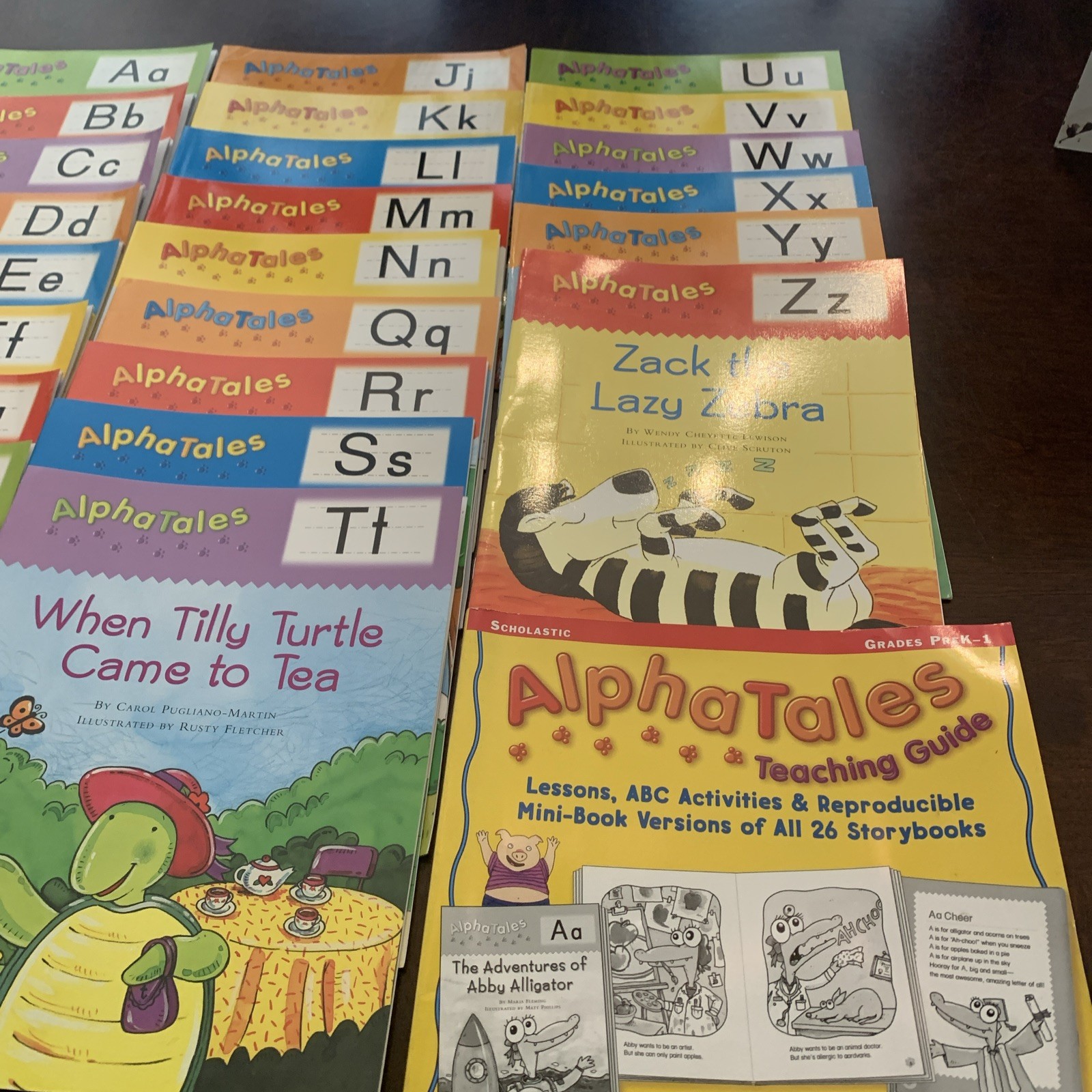 Scholastic AlphaTales Book Set – 24 Books, missing 0 and P. With Teaching Guide