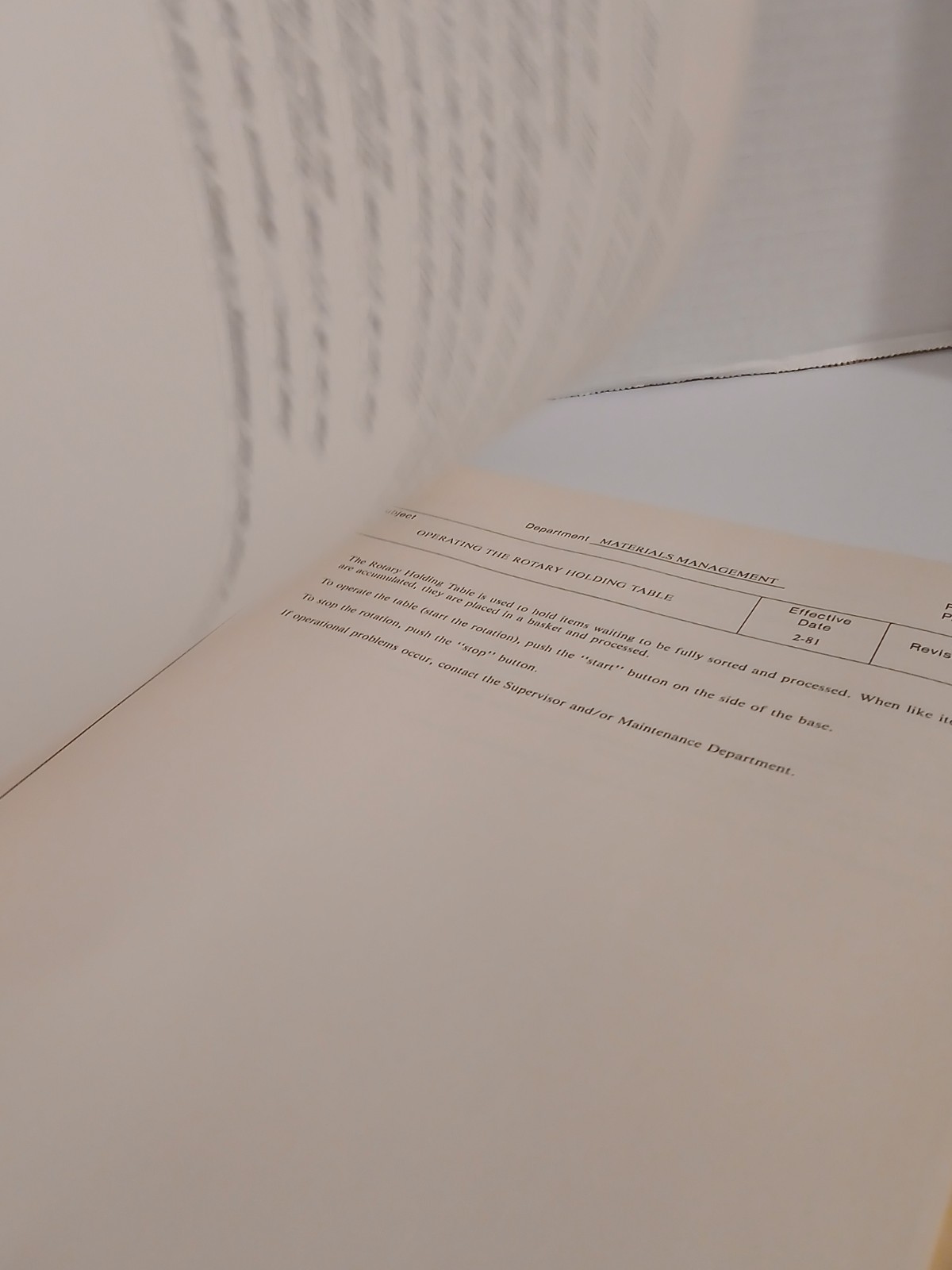 MATERIALS MANAGEMENT: POLICY AND PROCEDURE MANUAL By Jamie C. Kowalski 1982