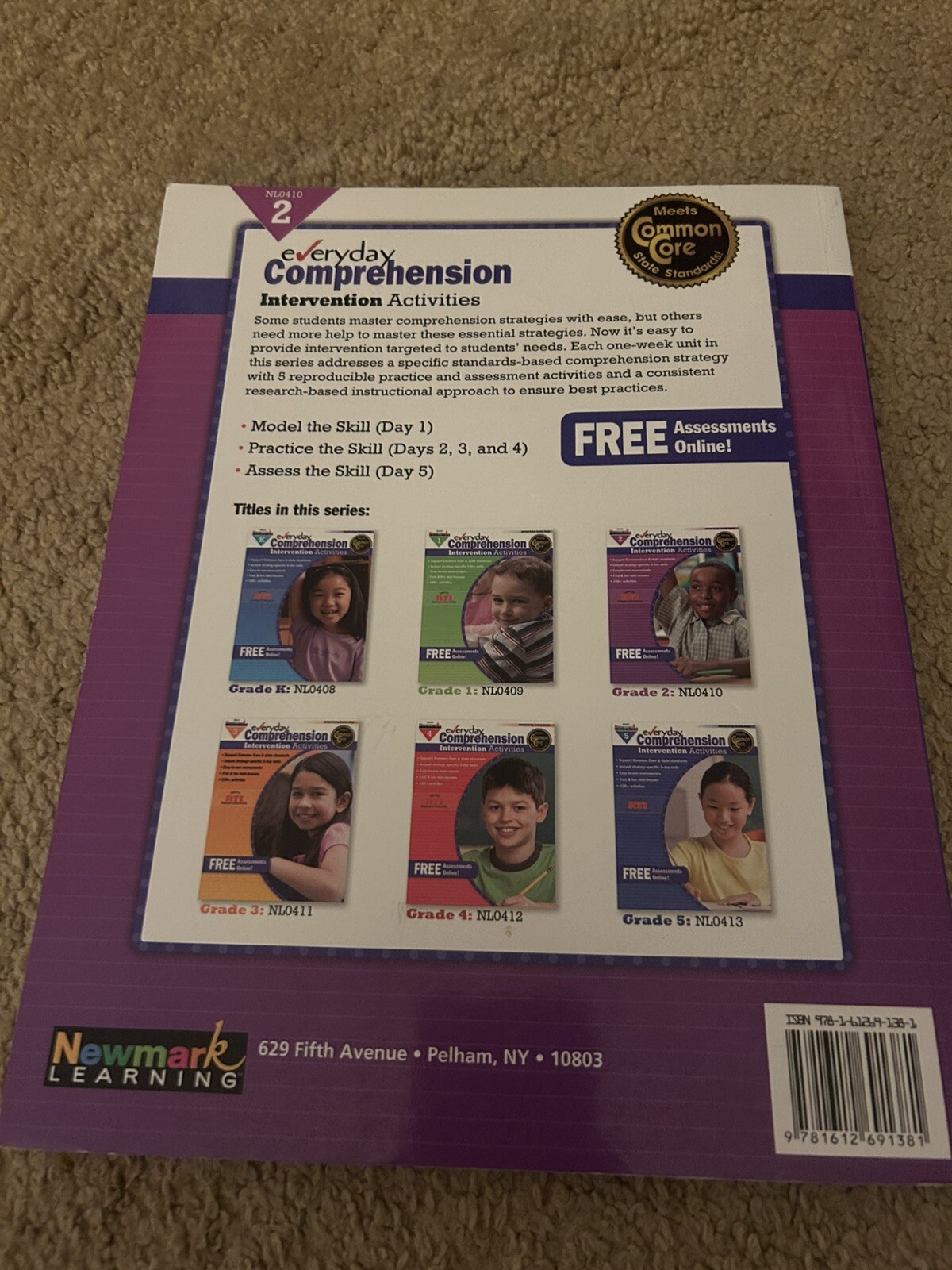 Newmark Learning Grade 2 Everyday Comprehension Intervention Activities Aid Book