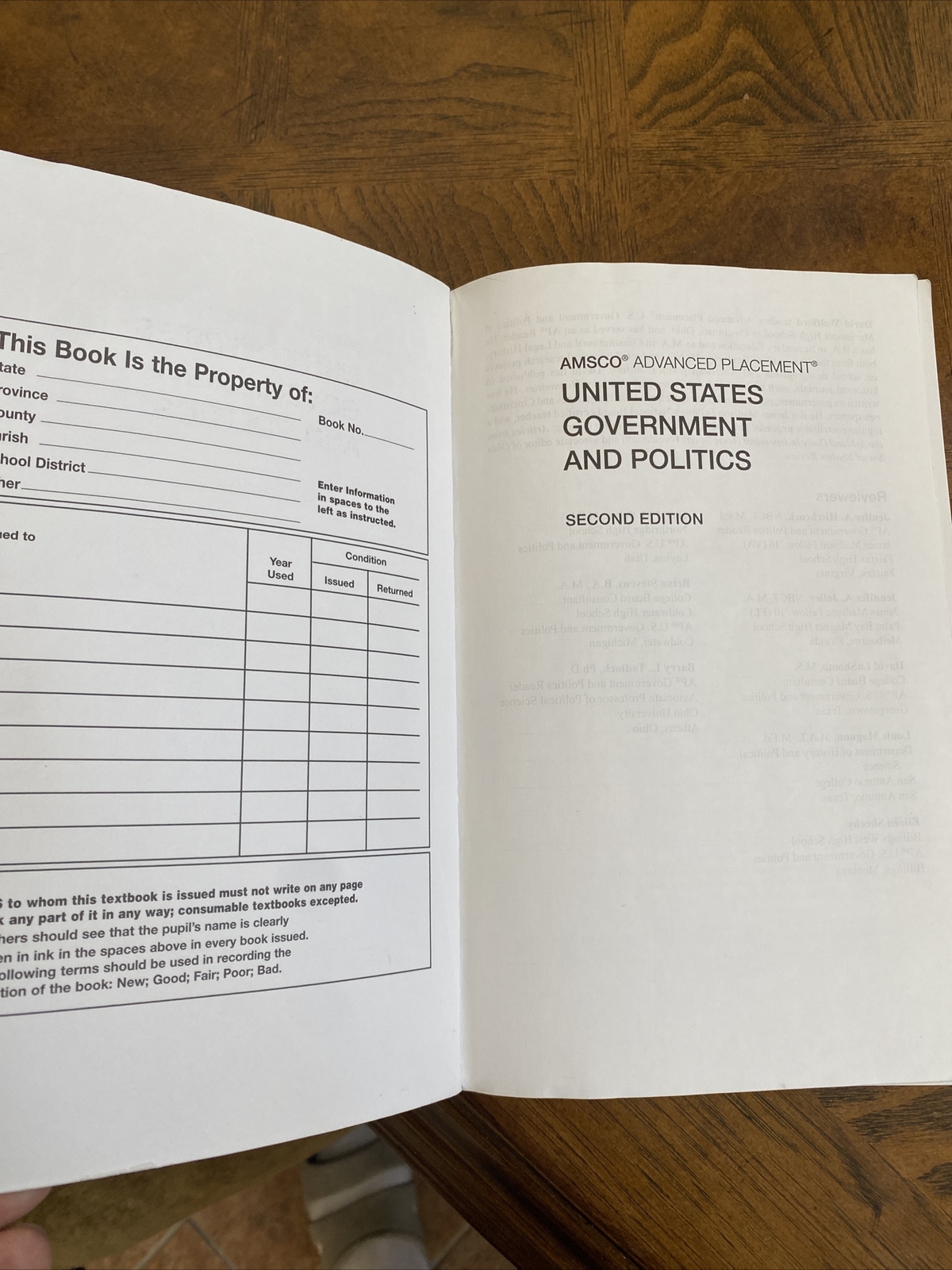 AMSCO Advanced Placement: United States Government and Politics, 2019 by Wolffor