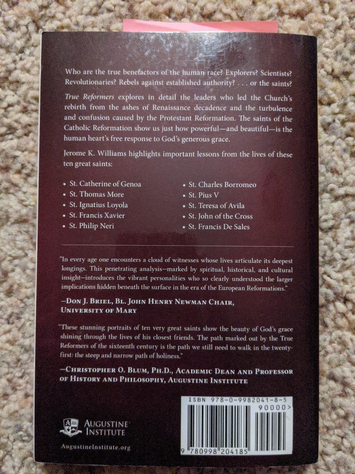 True Reformers – Book : Saints of the Catholic Reformation by Christopher…
