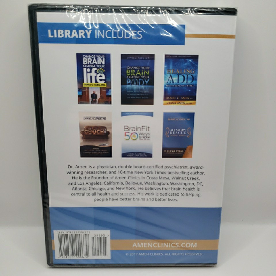 Dr. Amen’s Advanced Brain Health Library by Daniel G. Amen (2017, DVD) BRAND NEW
