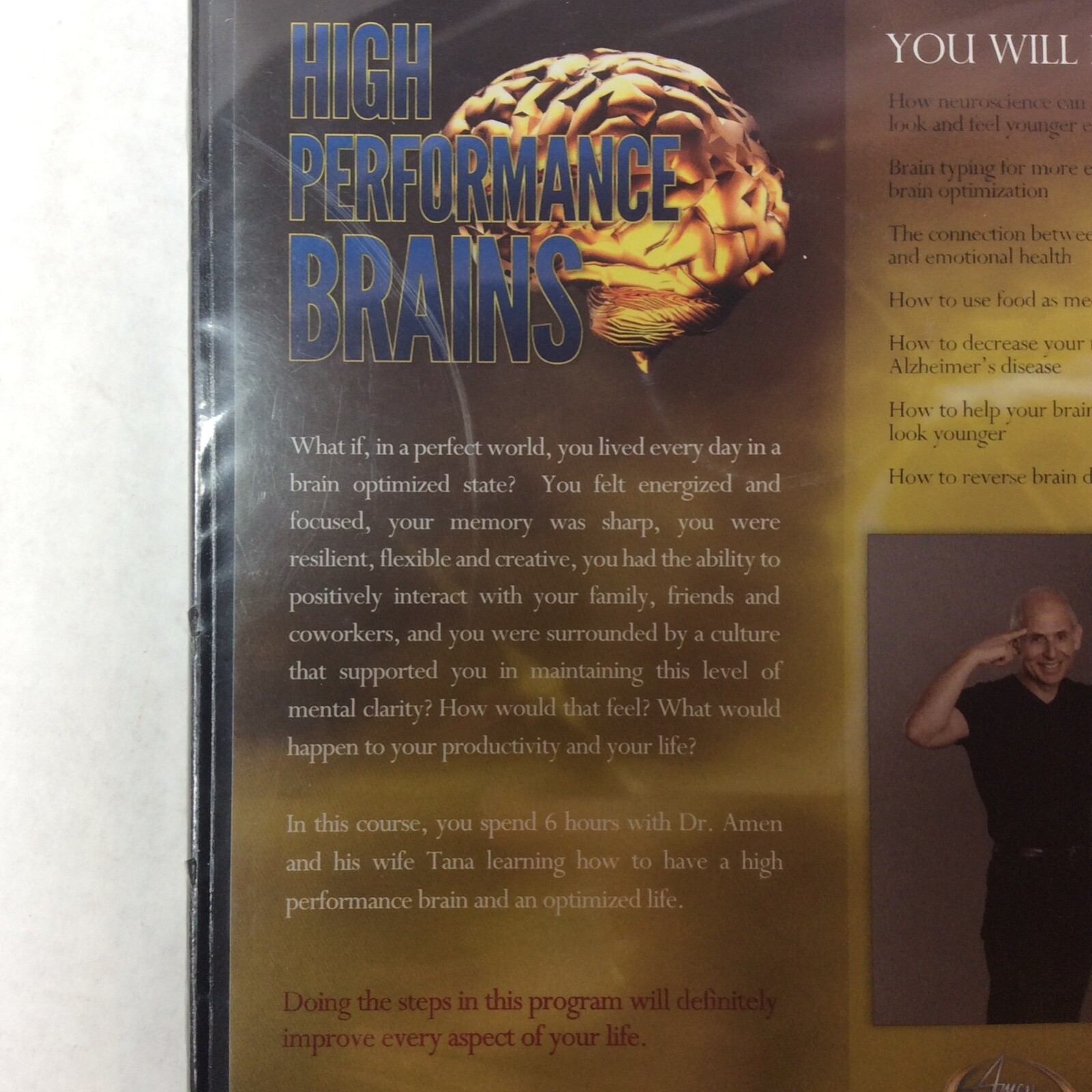 High Performance Brains by Daniel G Amen M.D. MindWorks 6 DVD Video Lectures NEW