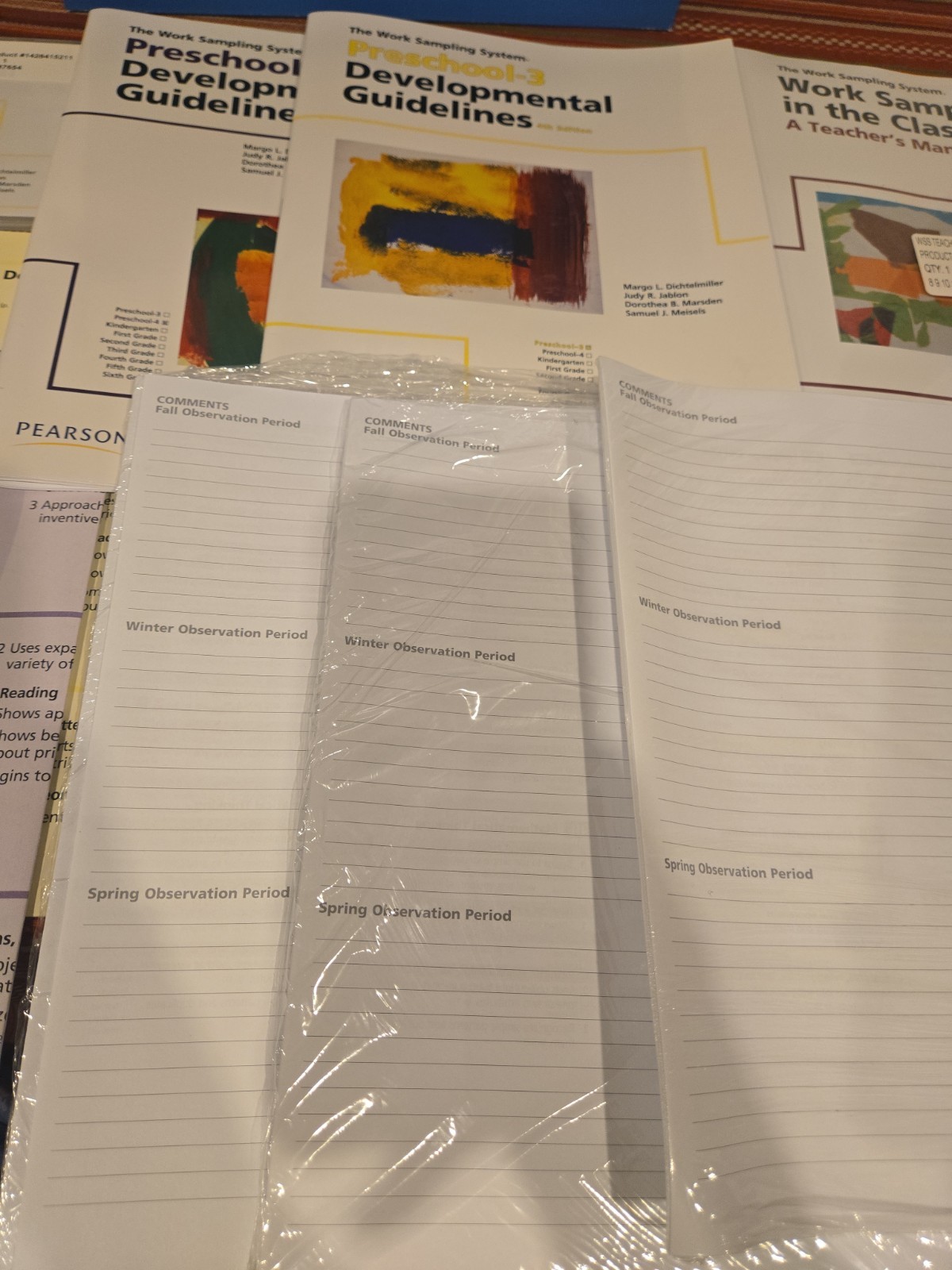 Pearson Work Sampling System Preschool 3-4 Classroom Kit Product 1428413170