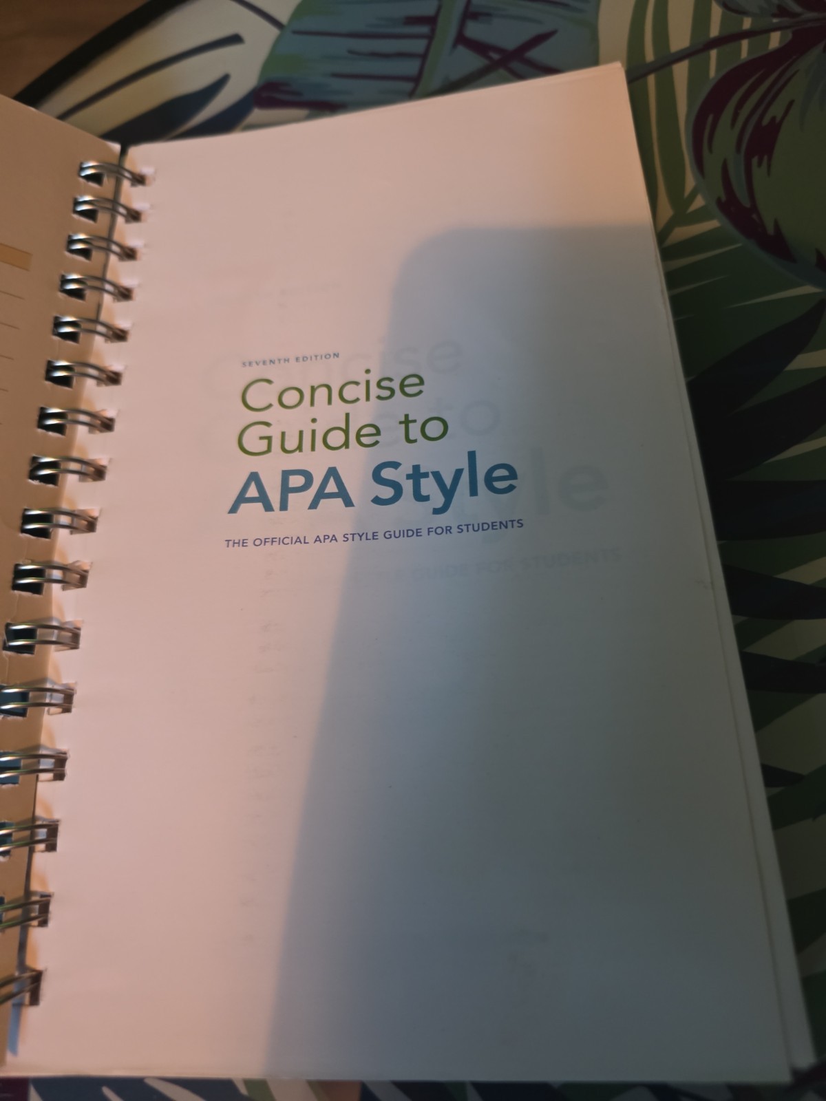 Concise Guide to APA Style 7th Edition for Students OFFICIAL Spiral