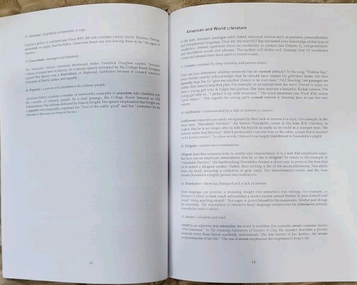 SAT Vocabulary A New Approach Book Krieger Meltzer Critical Reader Prep