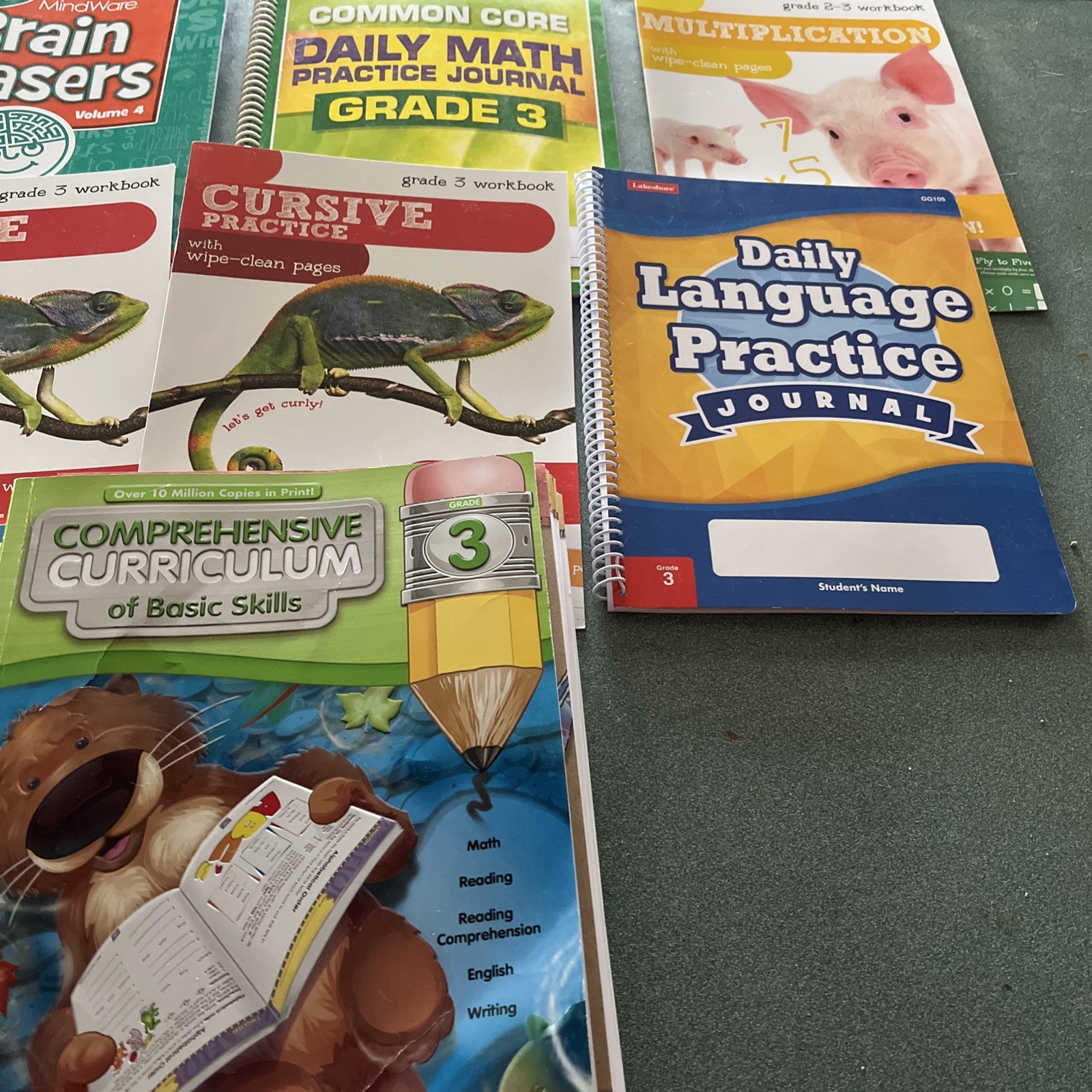 Third Grade Workbooks & Wipe Off Books Educational Resources Lot Of 10