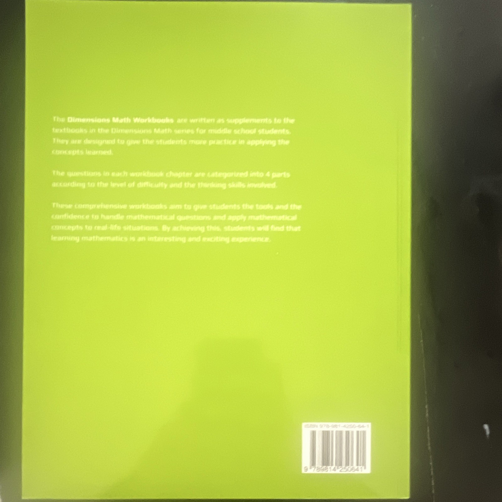 Singapore Math Dimensions Math 8A Workbook English Middle School Math