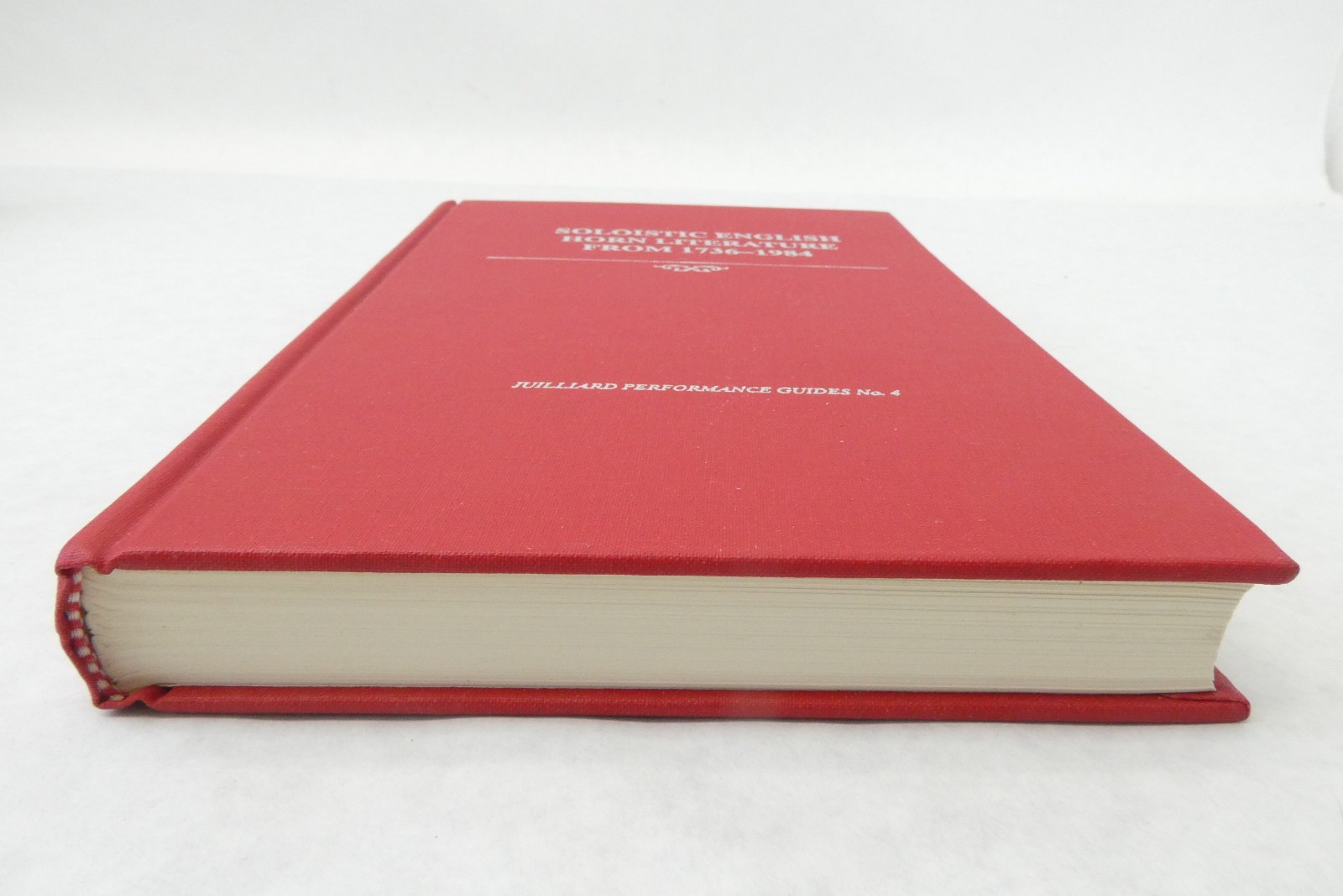 Soloistic English Horn Literature From 1736-1984 HC Pendragon Press Book