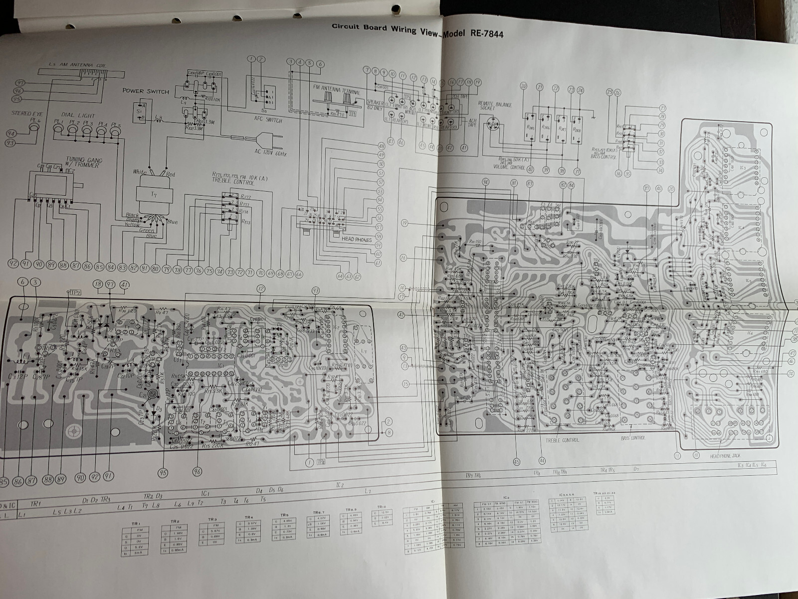 Panasonic RE-7844 FM-AM 4-Channel Amplifier ORIGINAL Service Manual