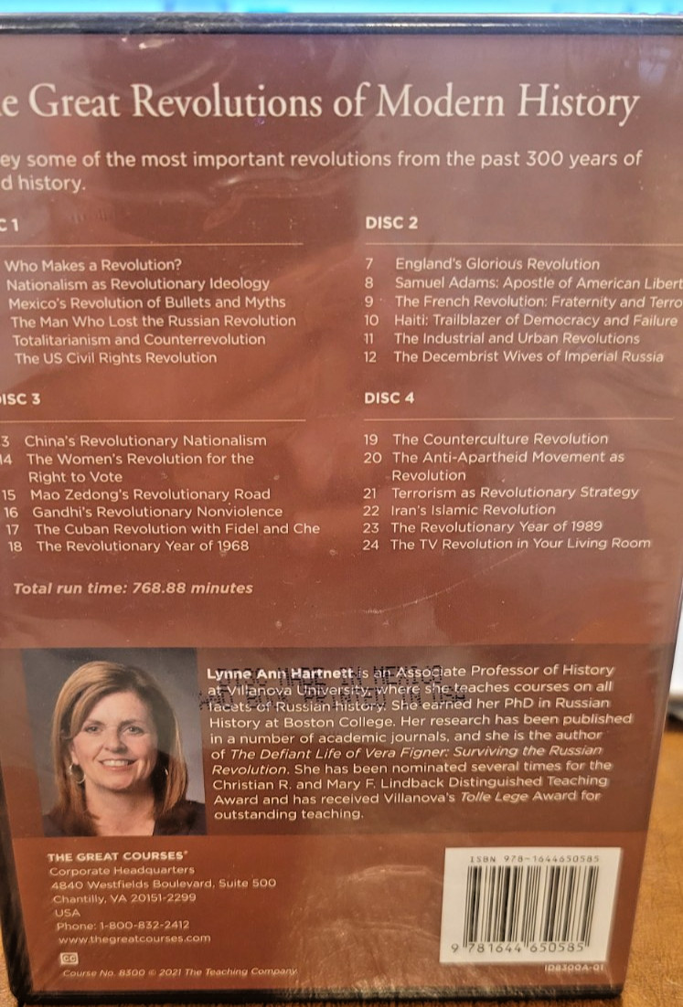 Great Courses The Great Revolutions of Modern History DVD’s & Book NEW SEALED