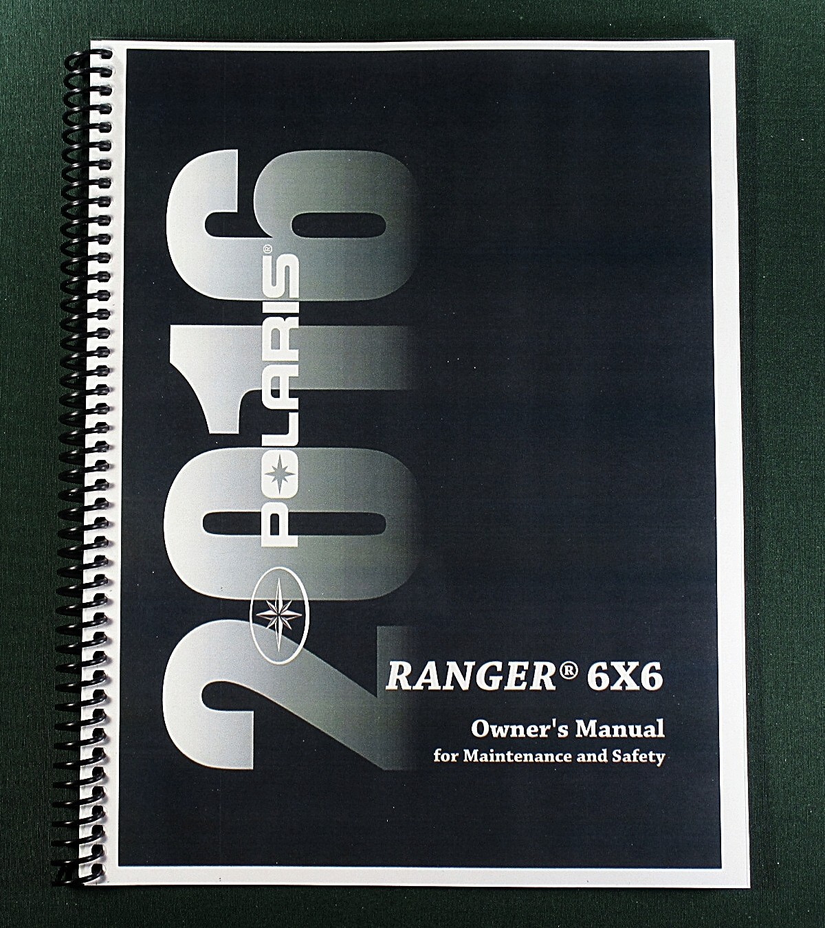 2016 Polaris Ranger 6×6 Owner’s Manual: 110 Pages & Protective Covers!