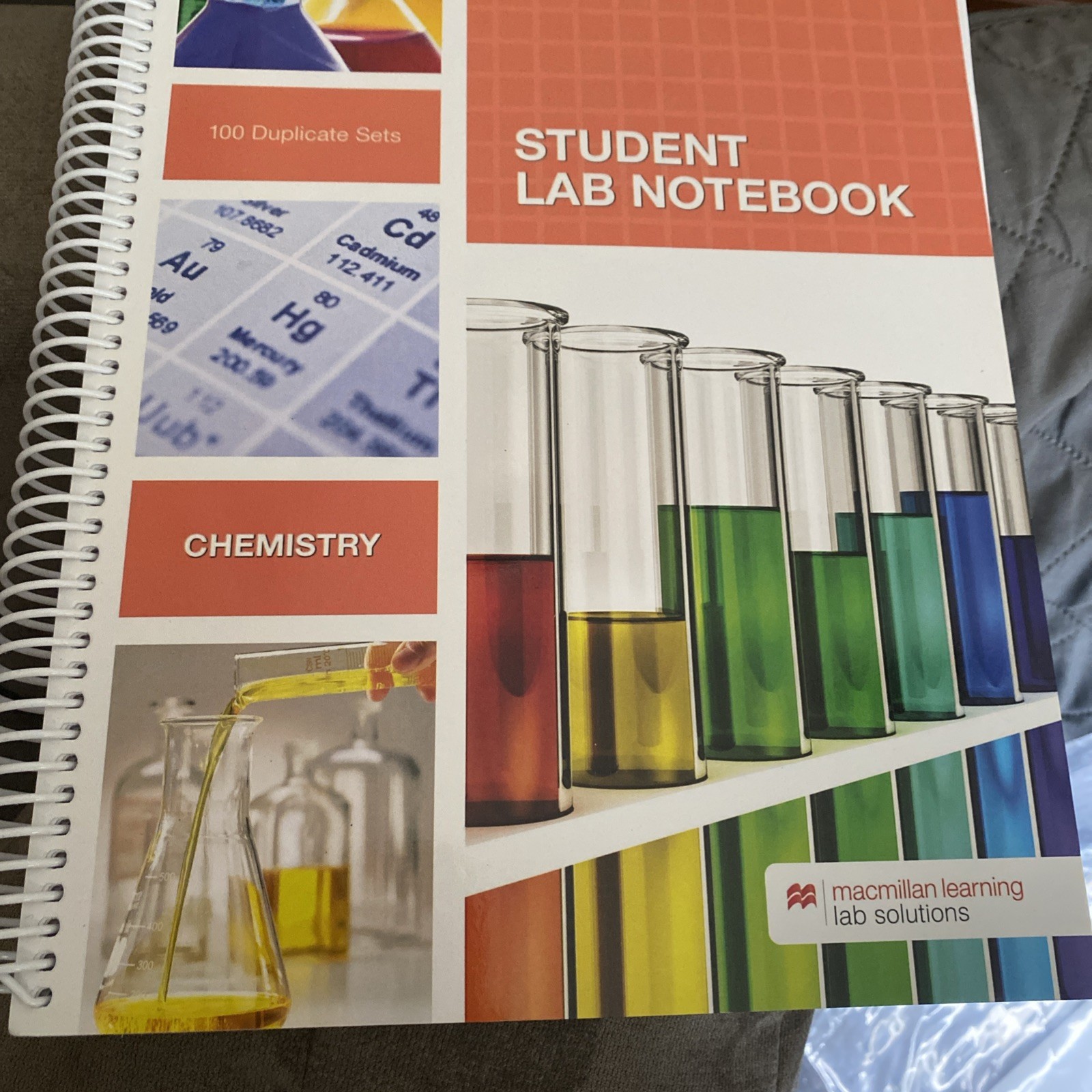 Hayden-McNeil Student Lab Notebook Chemistry 100 Duplicate Sets Spiral Bound