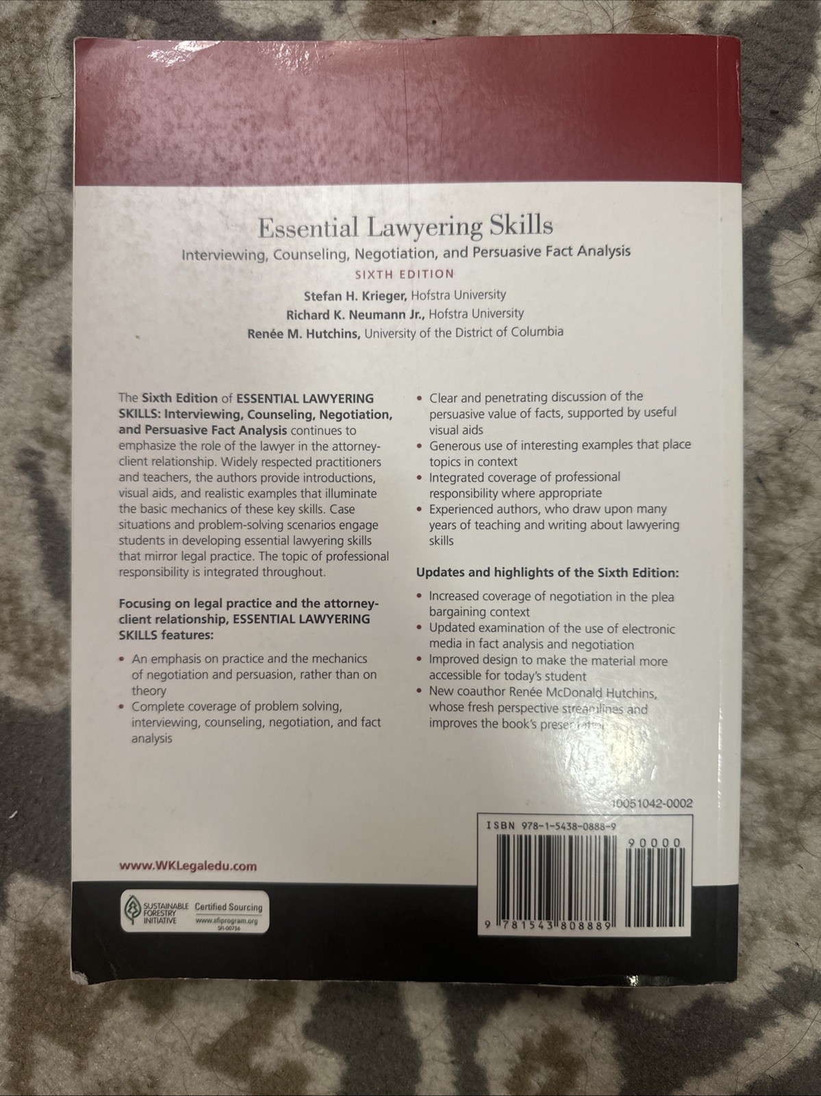 ASPEN COURSEBOOK SERIES ESSENTIAL LAWYERING SKILLS 6TH EDITION