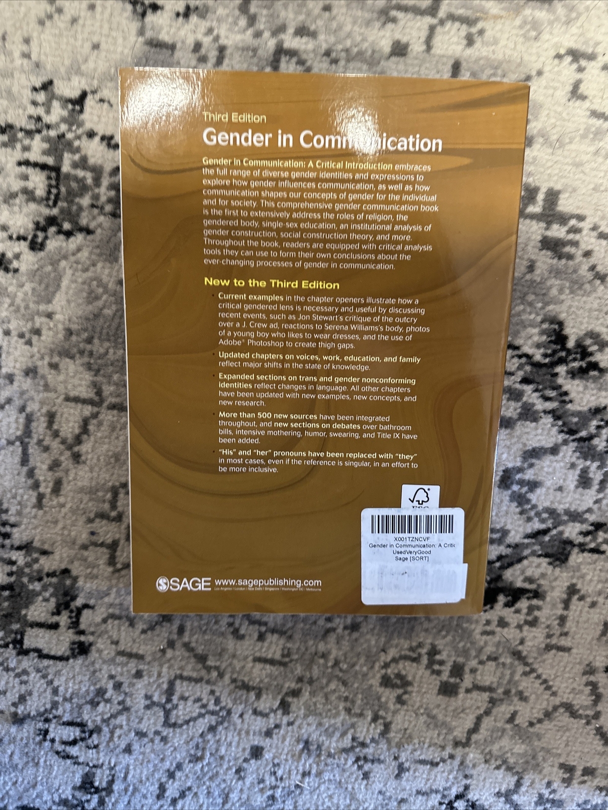 Gender in Communication A Critical Introduction 3rd Edition Soft cover like new