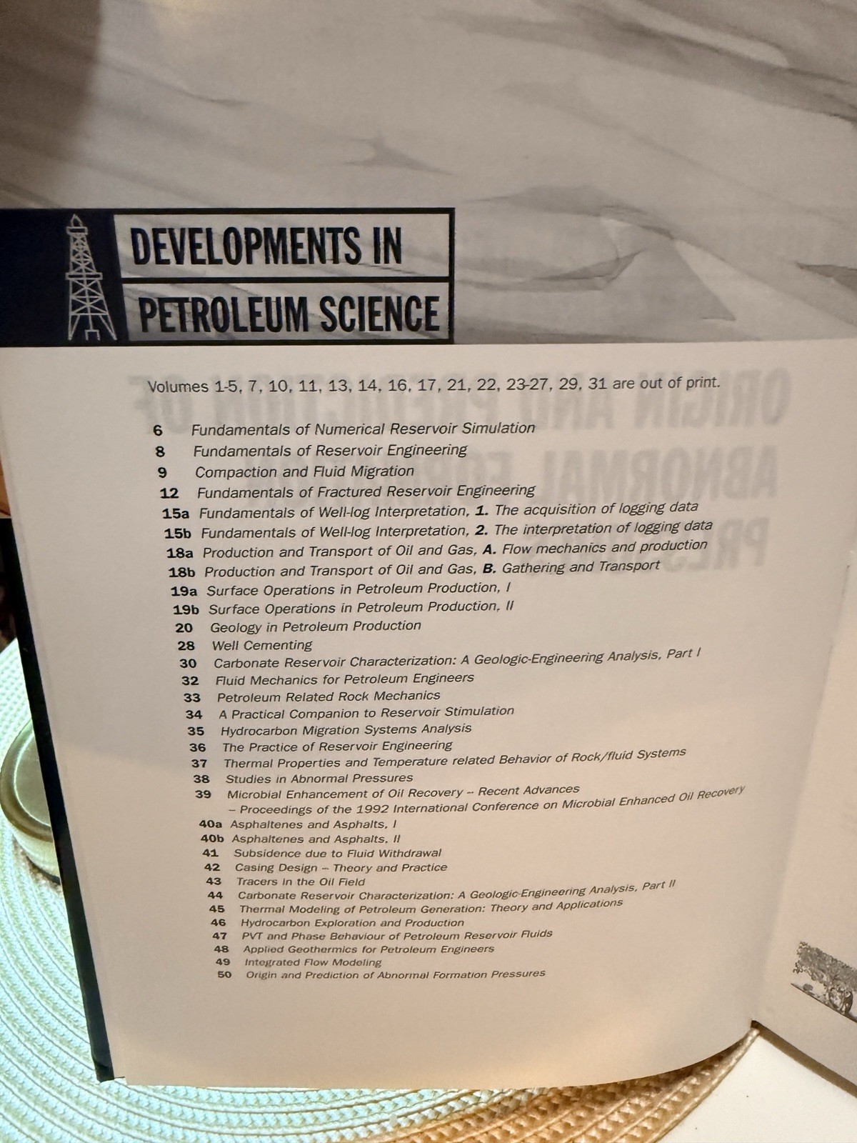 Origin Prediction Abnormal Formation Pressures Petroleum Science 50 Elsevier HC