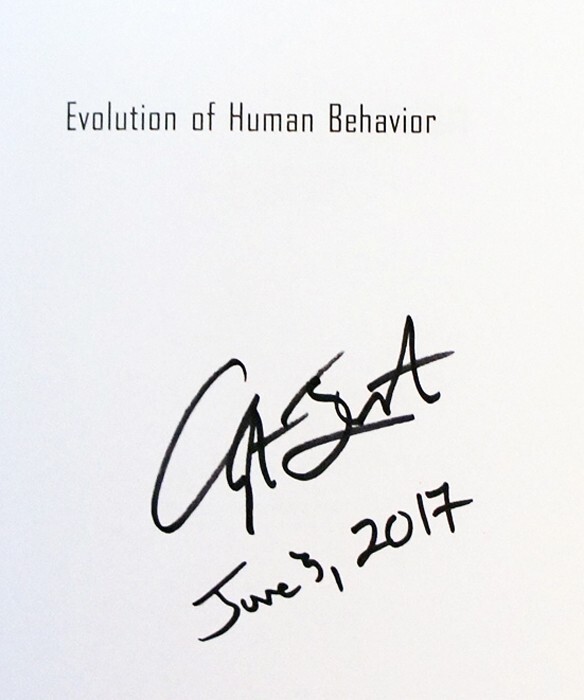 SIGNED in Person w/ Event Photos – Evolution of Human Behavior, Agustin Fuentes!
