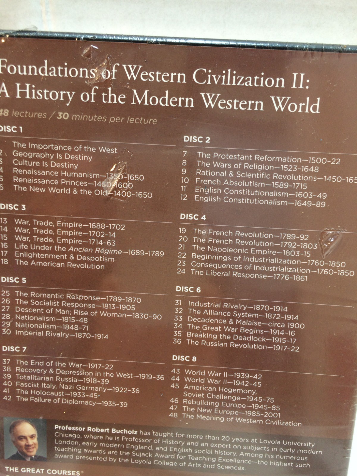 The Great Courses: Foundations of Western Civilization II – 8 DVDs Guidebook NE