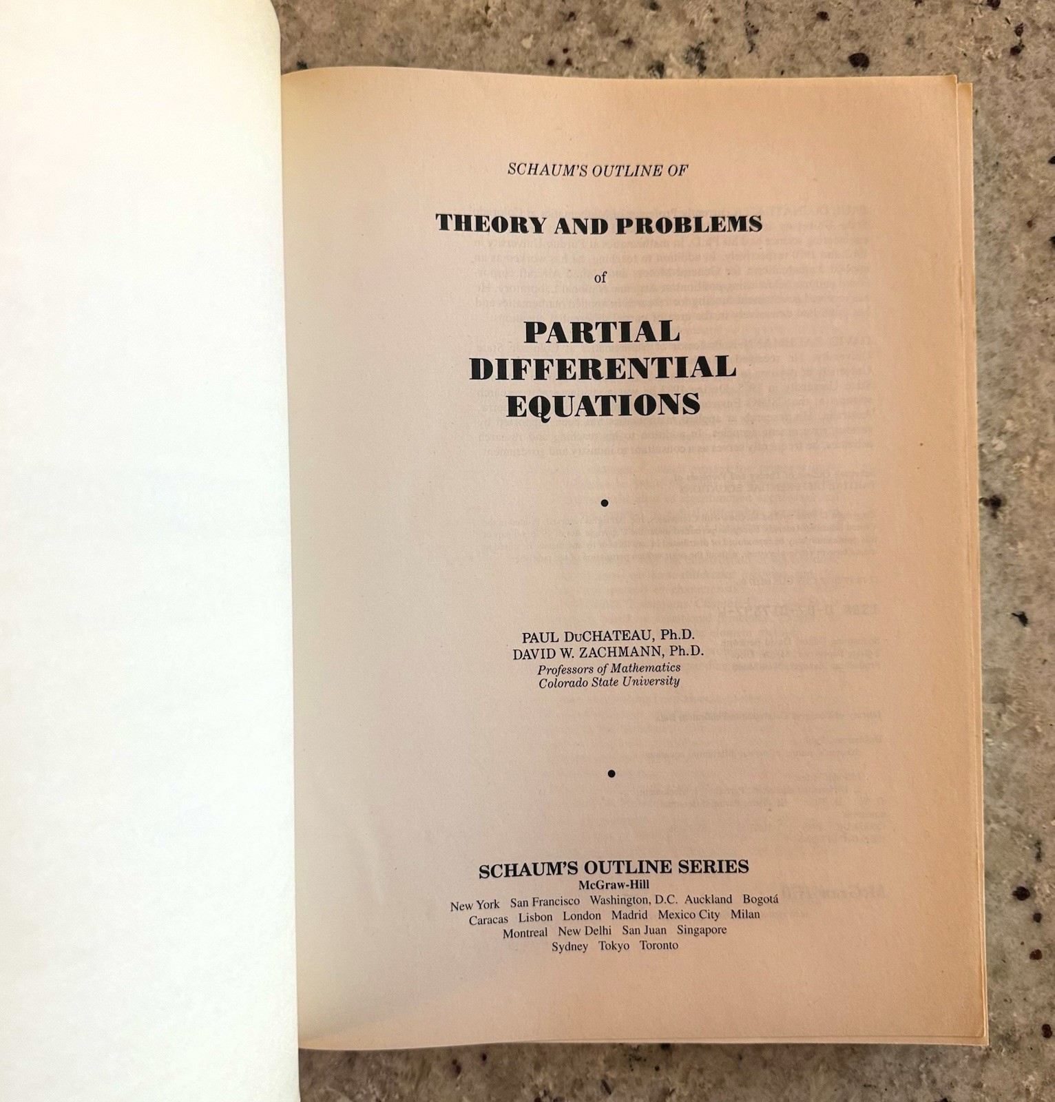 Schaum’s Ser.: Schaum’s Outline of Partial Differential Equations by Paul…