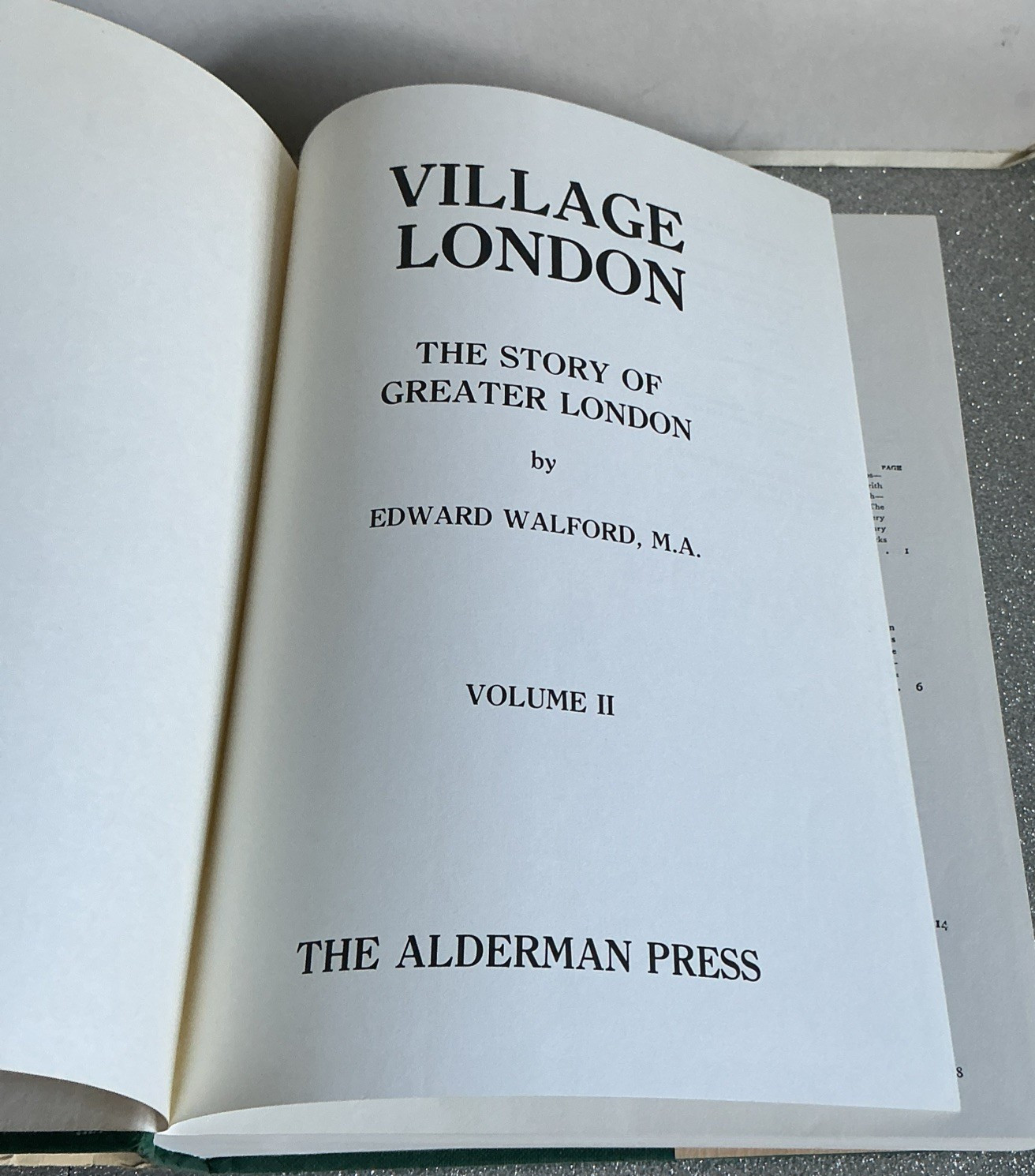 Village London Volume II; The Story of Greater London By Edward Walford