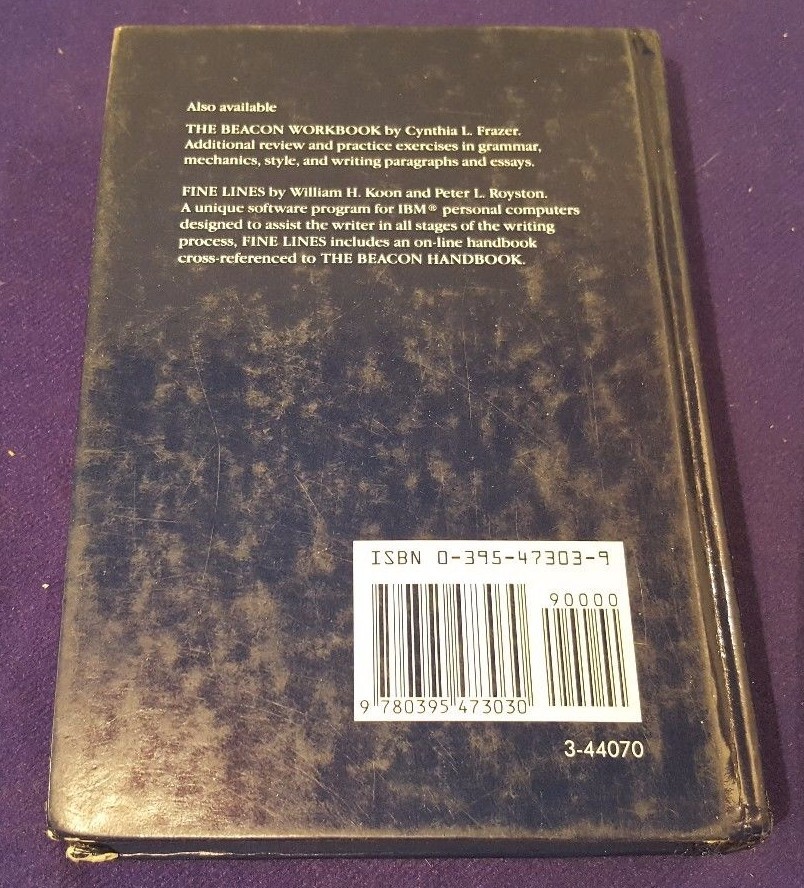 1990 The BEACON HANDBOOK Hardcover Textbook by ROBERT PERRIN 2nd Edition