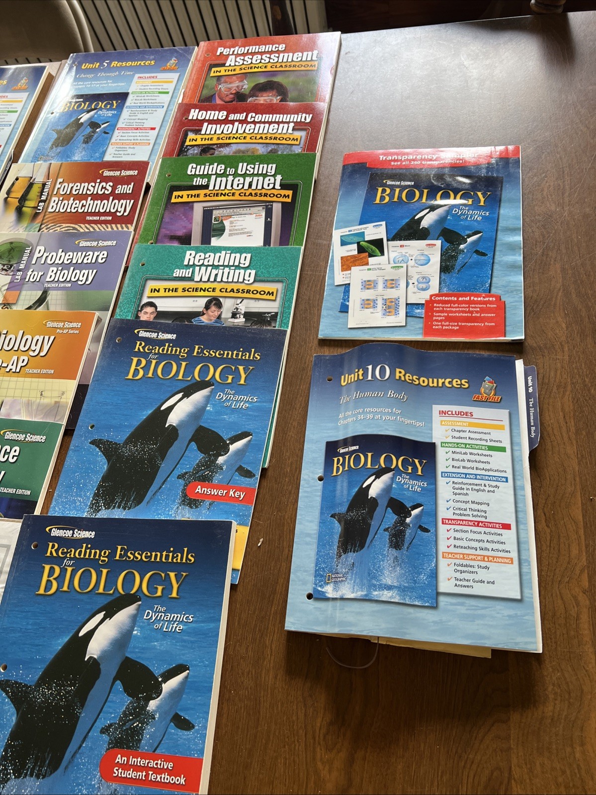 20 + Glencoe Biology Homeschool Curriculum Teacher Resource Lot Manuals McGraw