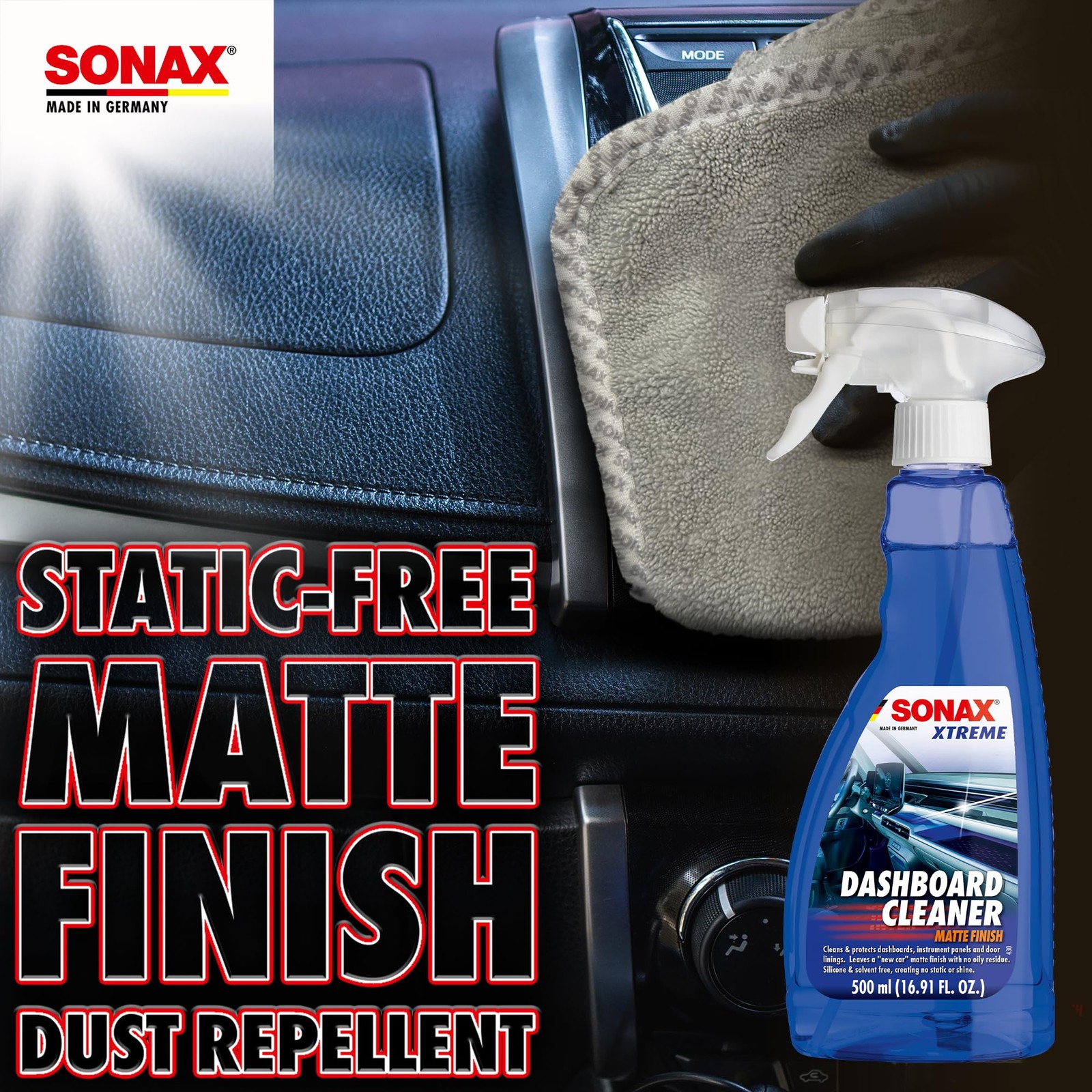 SONAX Dashboard Cleaner 283241 | Premium Interior Cleaner & Protectant for Pl…
