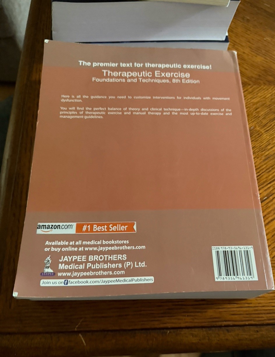 Jaypee Brothers Therapeutic Exercise Foundations & Techniques 8th Ed PB 2023