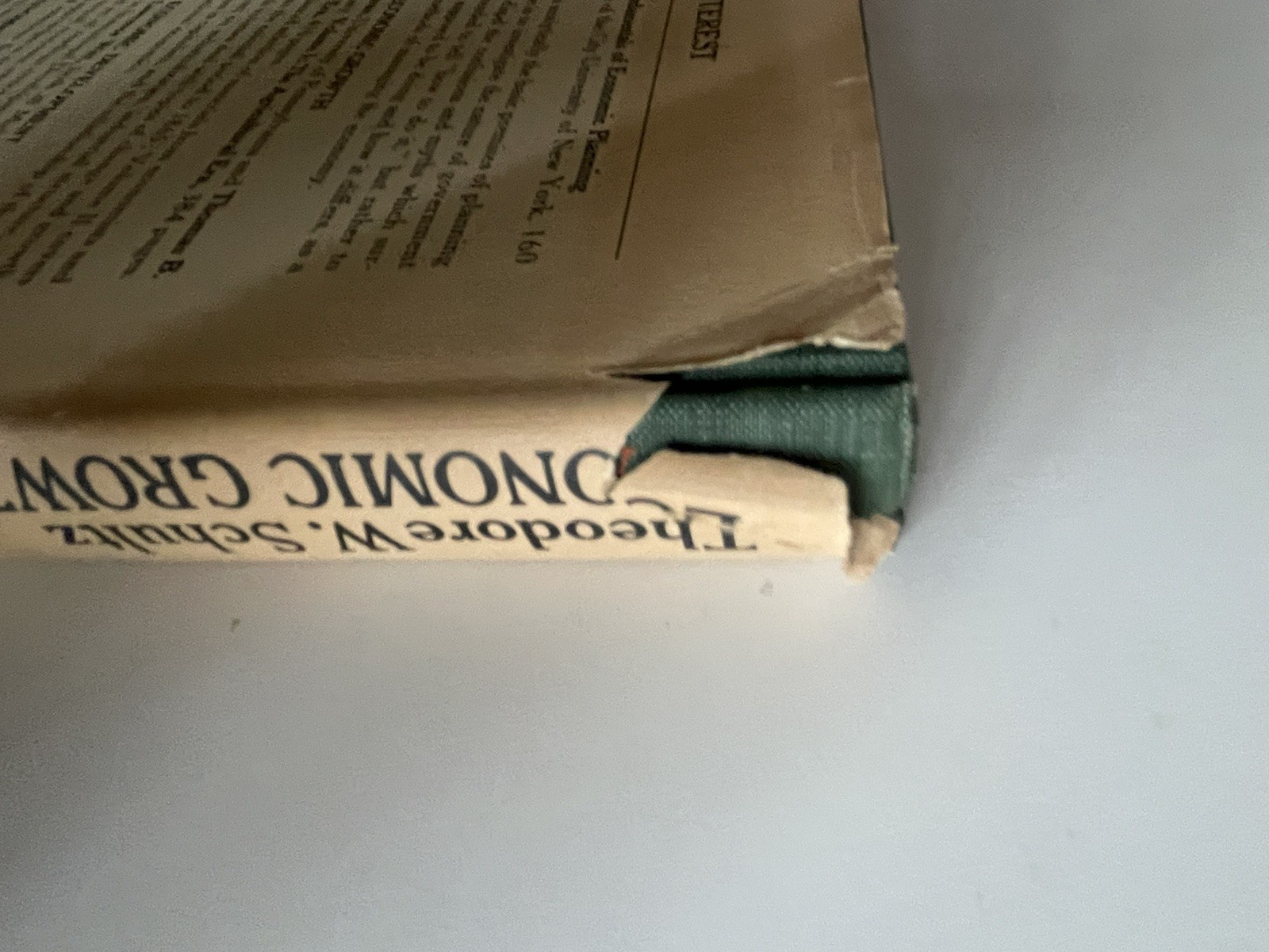 Theodore W. Schultz – Economic Growth and Agriculture – First Edition HC DJ