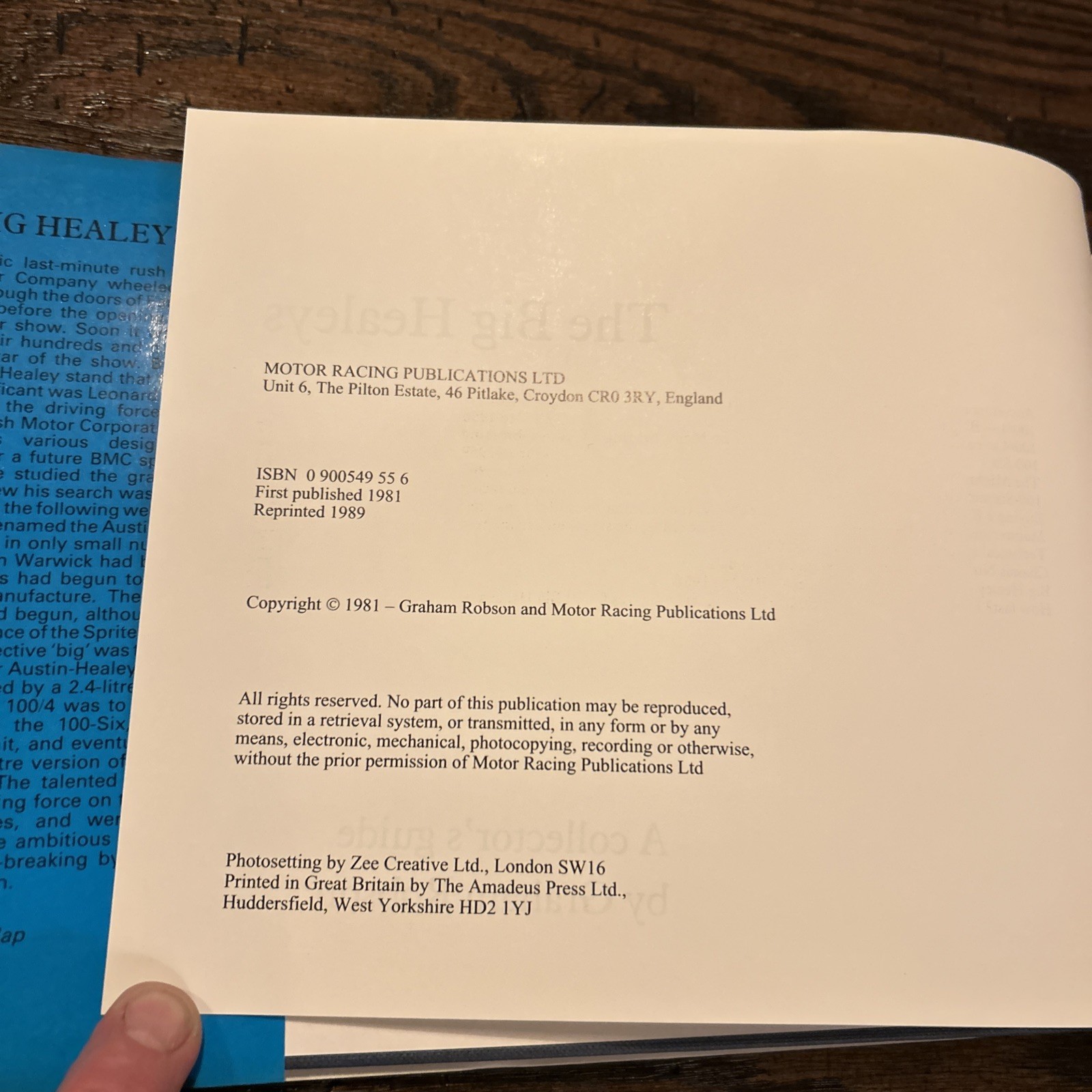 The Big Healey’s Hardcover Graham Robson
