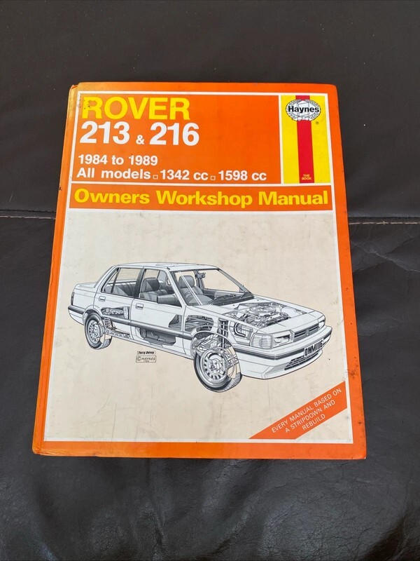 Haynes Owners Workshop Manual, Rover 213 & 216. 1984 to 1989