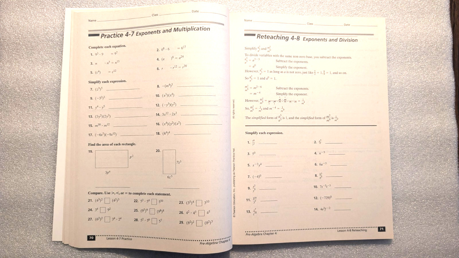 PRE-ALGEBRA MATHEMATICS STUDY GUIDE & PRACTICE WORKBOOK BRAND NEW FREE SHIP