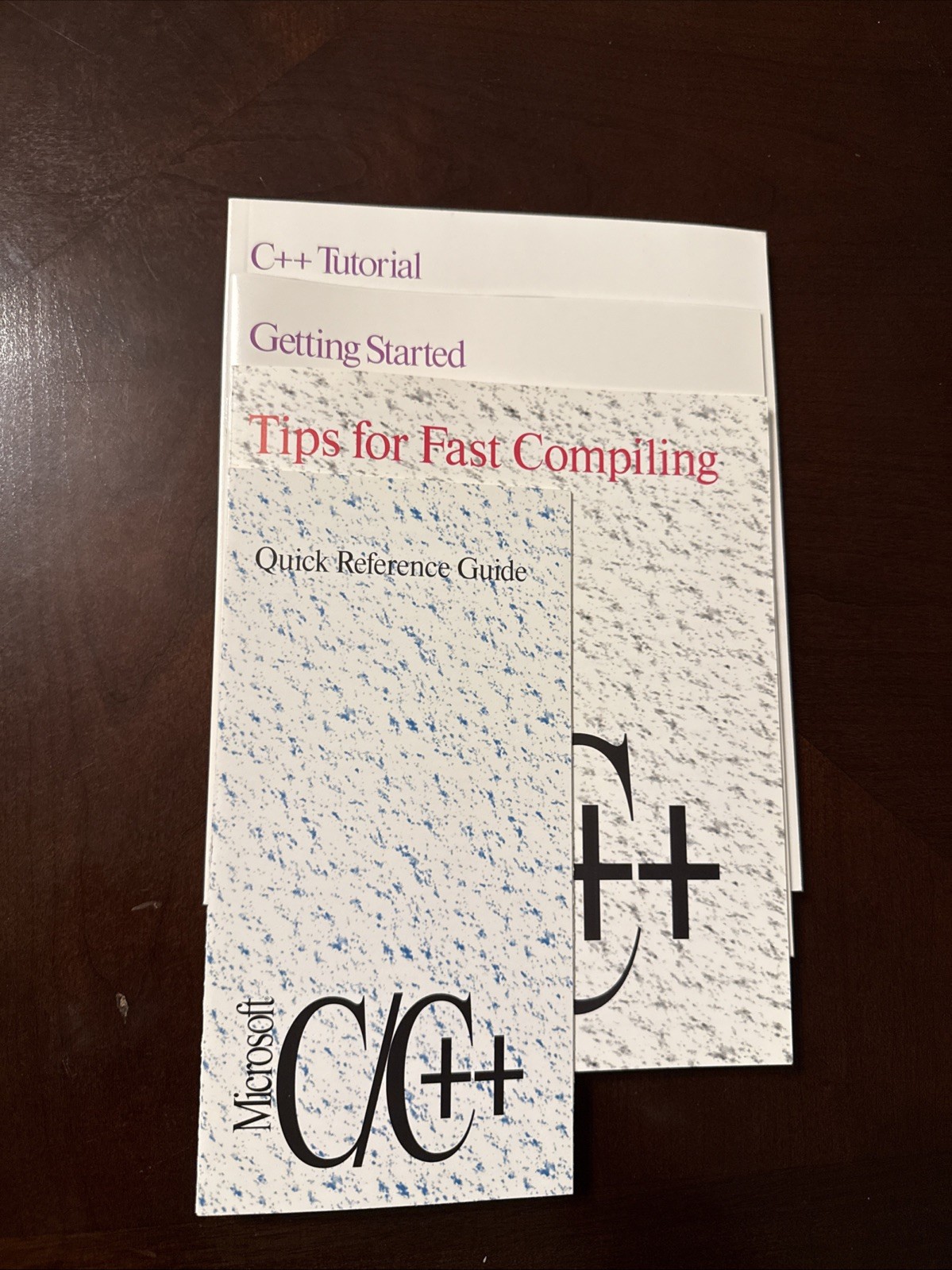 Microsoft Visual C++ 1.0 Getting Started + C++ Tutorial + Quick Reference Set