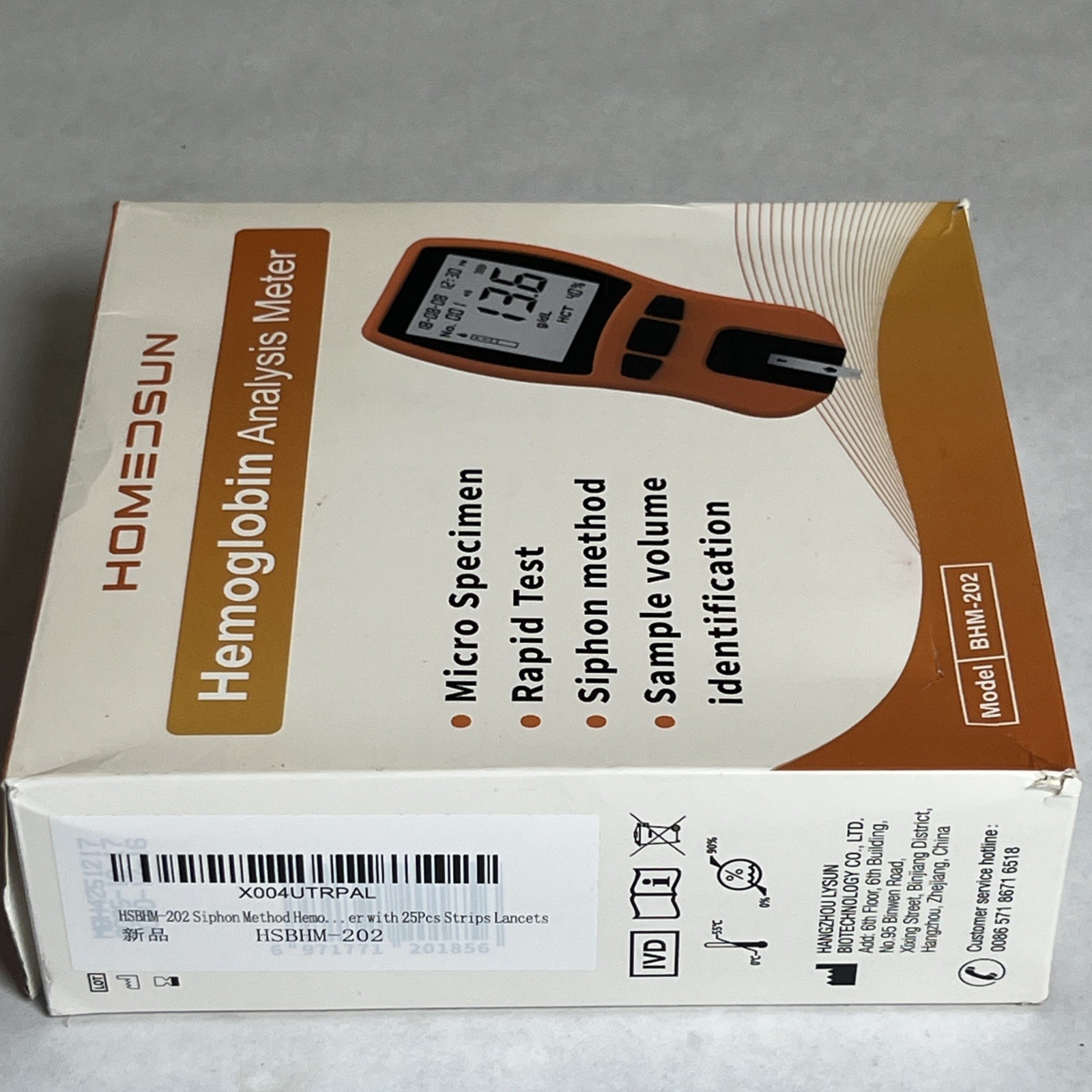 HOMEDSUN HSBHM202 Siphon Method Hemoglobin Analyzer Fast HB Testing Kit