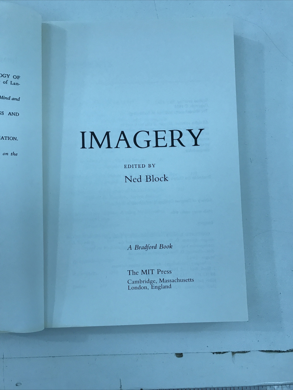 Imagery – Ned Block (Paperback, 1982)