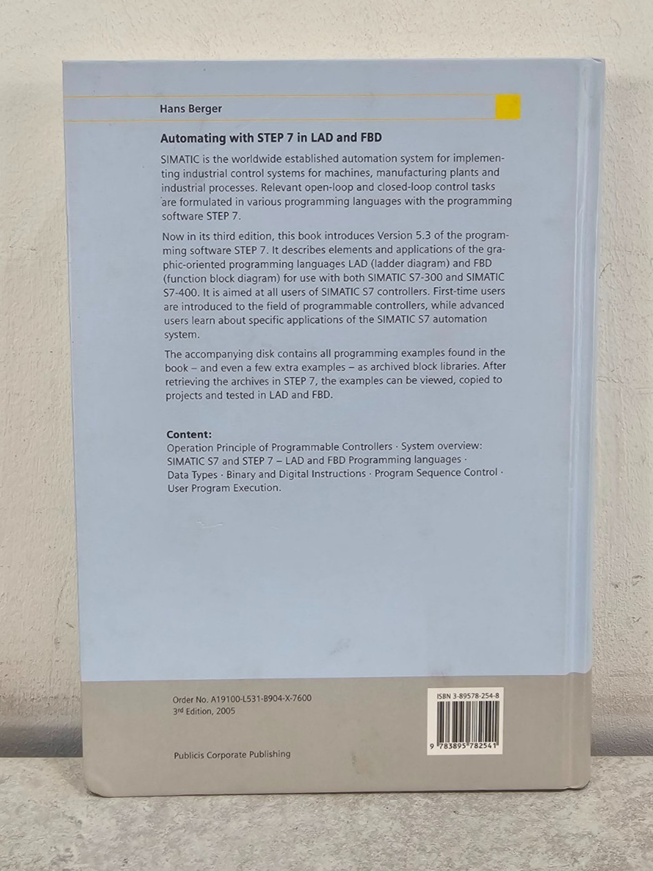 Automating with STEP 7 in LAD and FBD by Hans Berger Hardcover