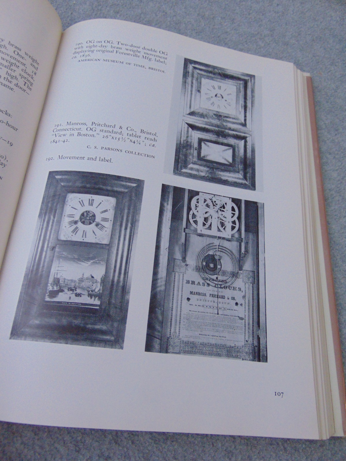 A TREASURY OF AMERICAN CLOCKS BY BROOKS PALMER BOOK