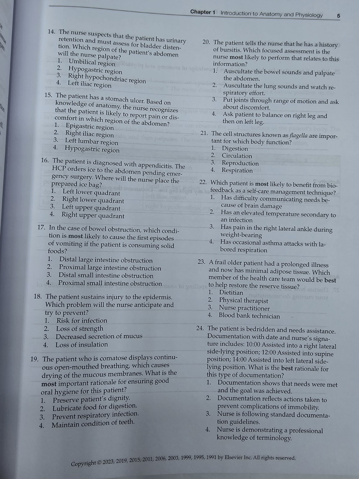 Adult Health Nursing Study Guide Edition 9 Cooper Elsevier PB Very Good