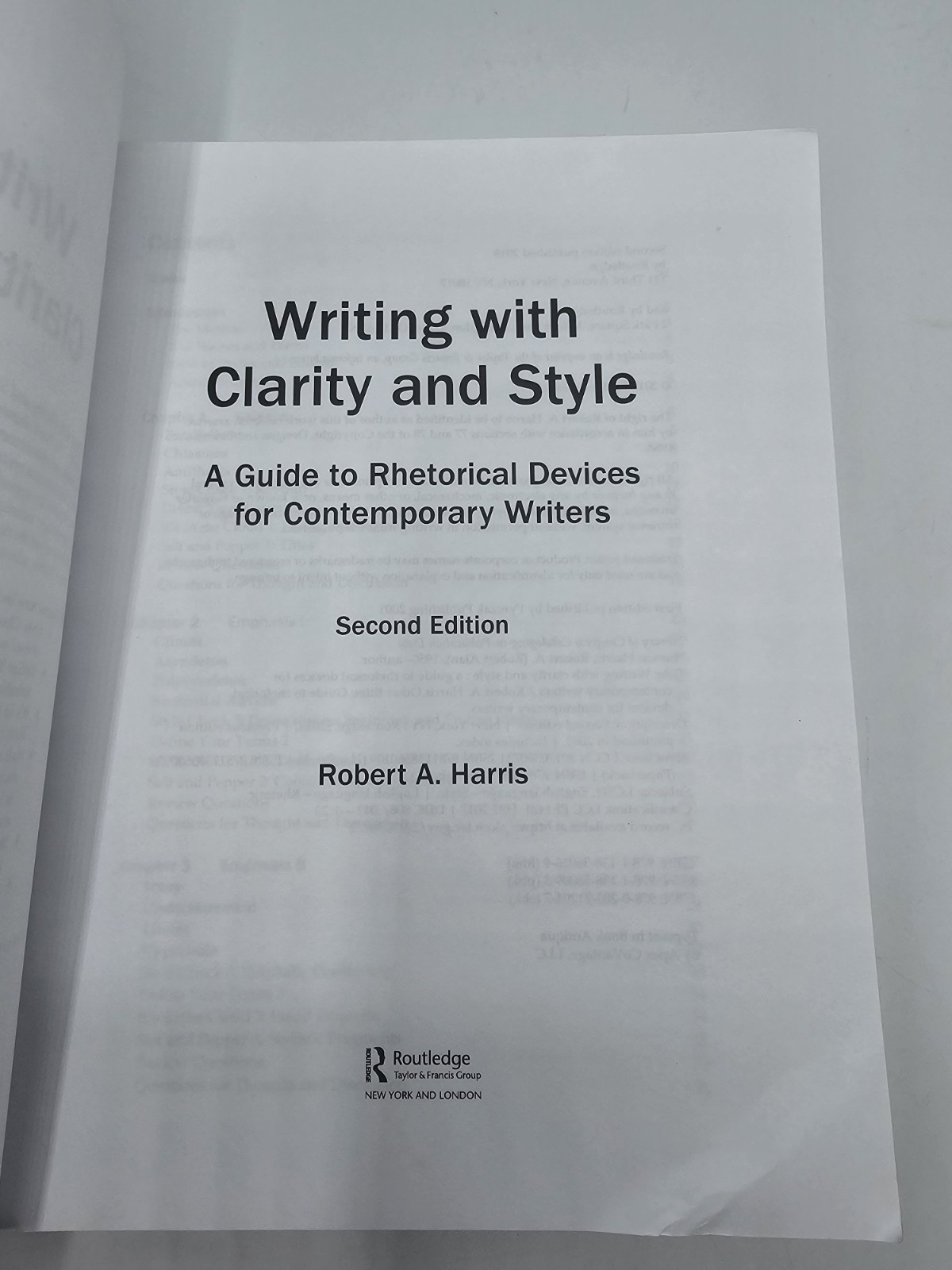 Writing with Clarity and Style Robert A. Harris Paperback