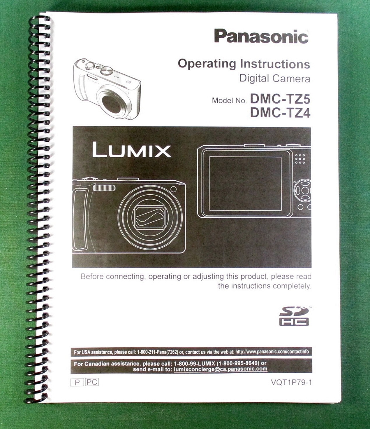 Panasonic DMC-TZ4 DMC-TZ5 Instruction Manual: 115 Pages & Protective Covers!